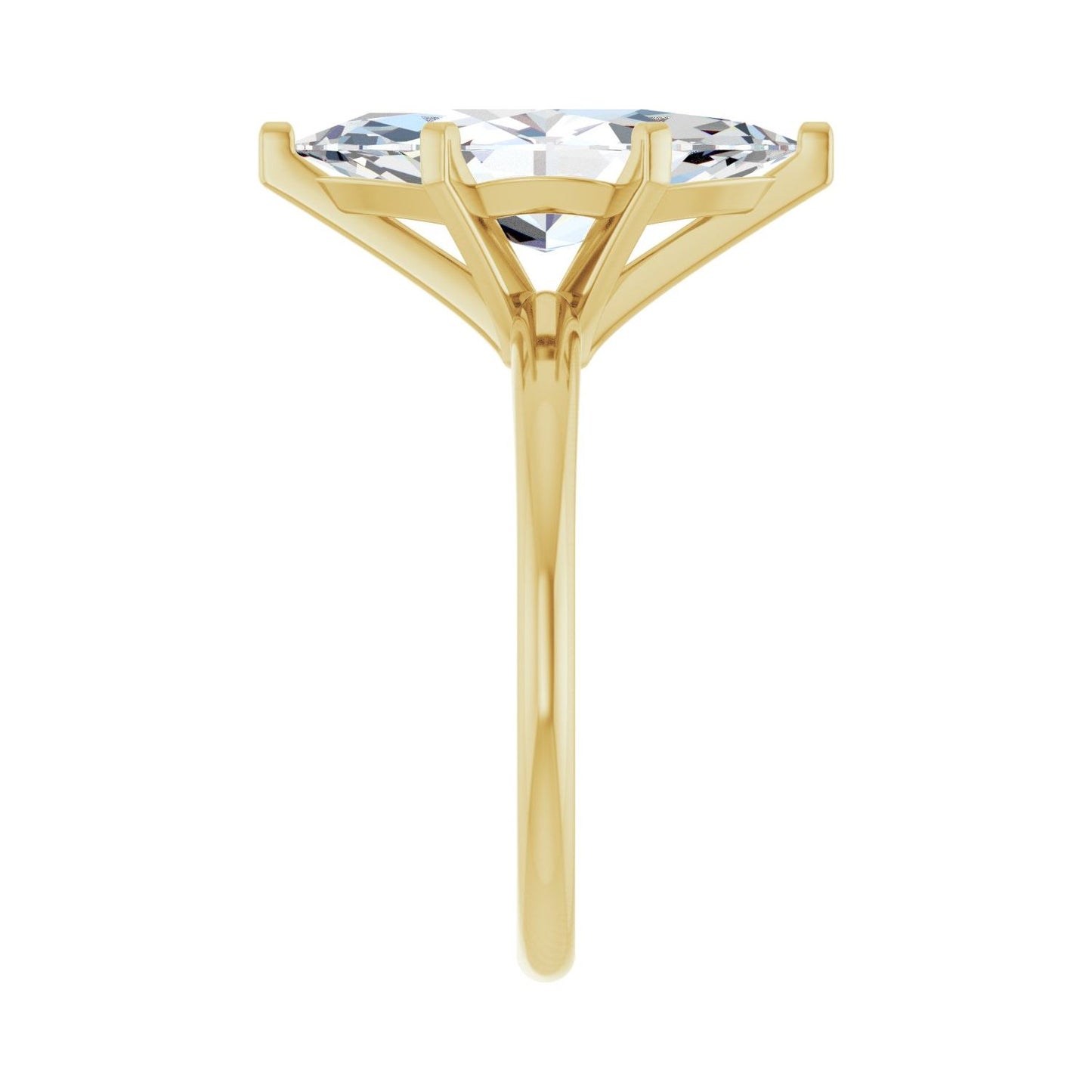 Marquise Engagement Ring | Metal Type=14K Yellow Gold | Center Stone Size=3 CT | Image 4