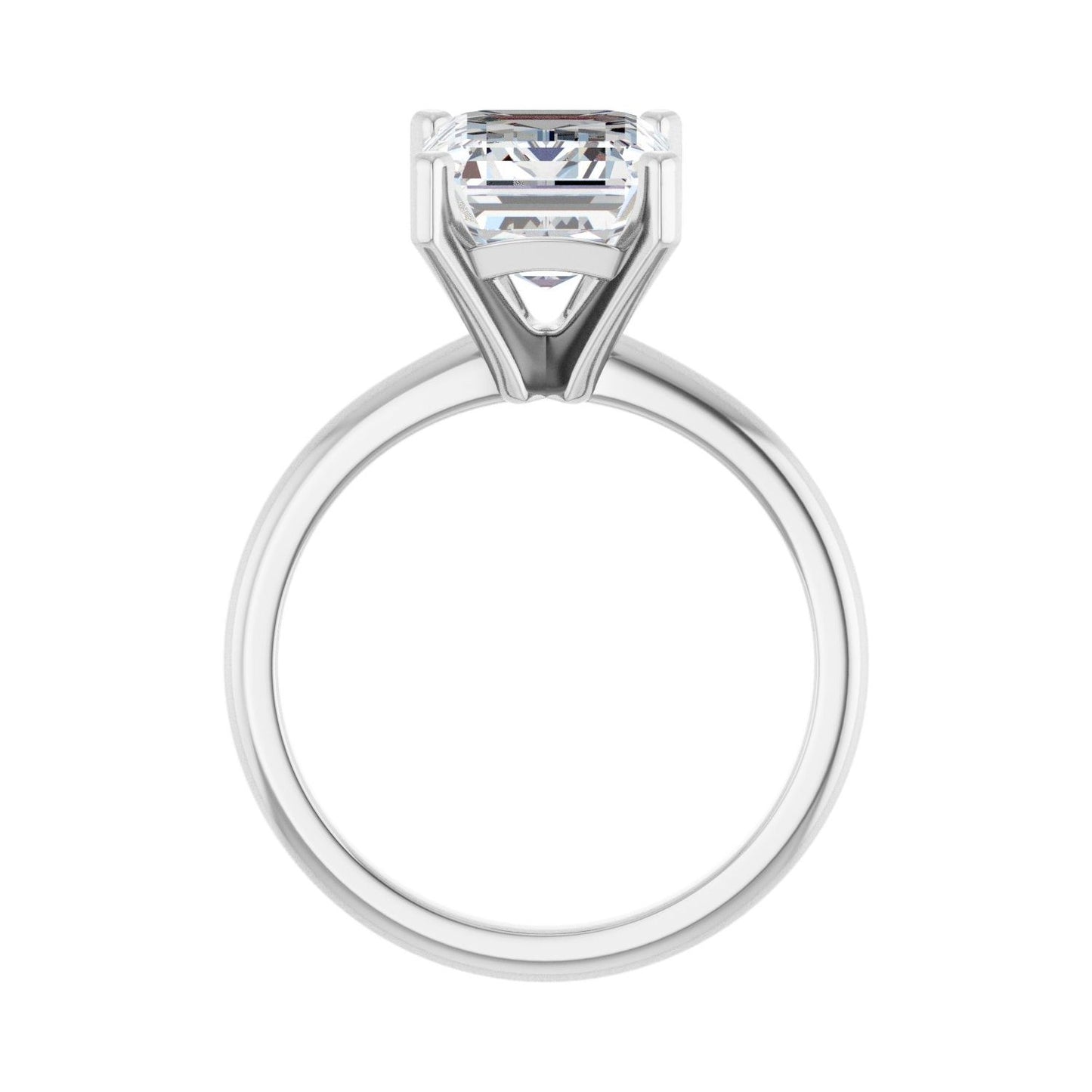Emerald Engagement Ring | Metal Type=14K White Gold | Center Stone Size=3 CT | Image 2