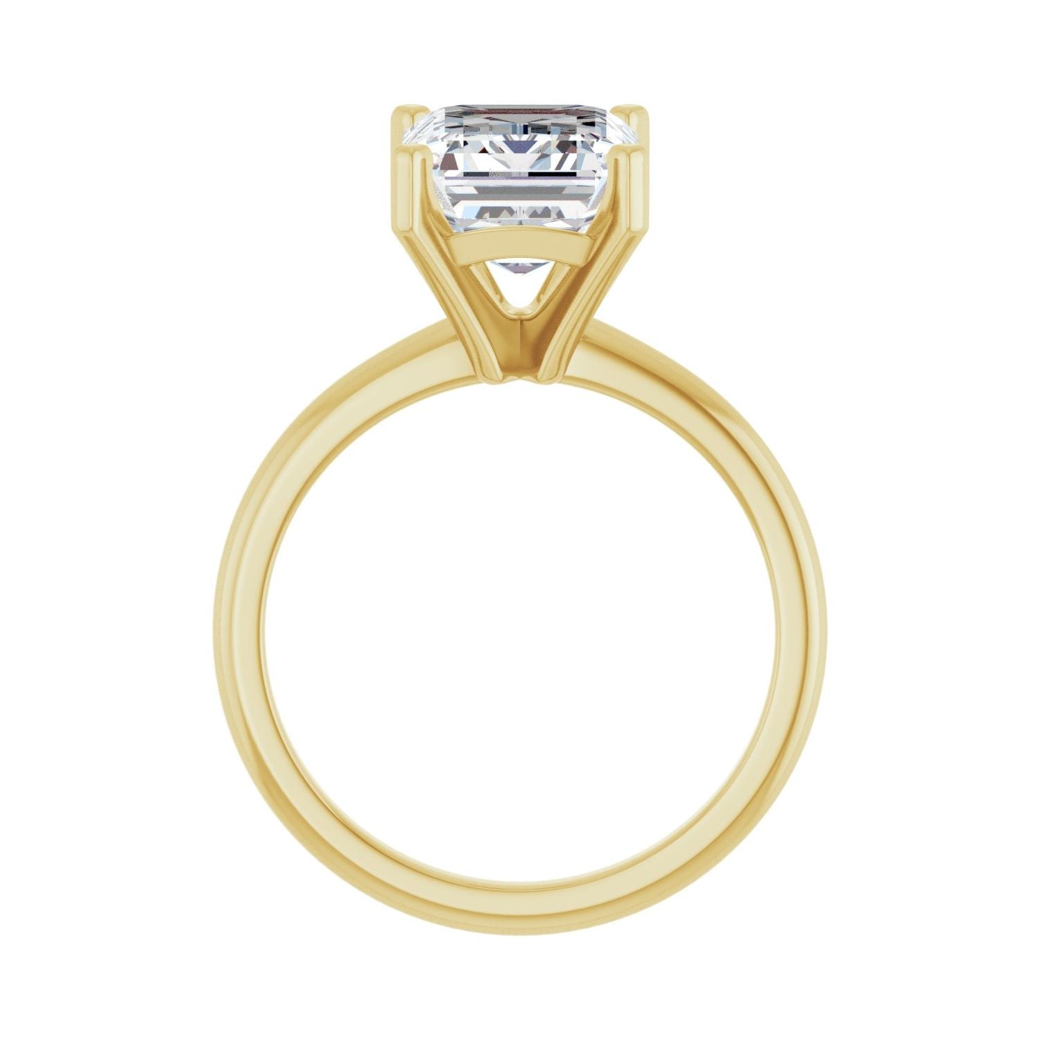 Emerald Engagement Ring | Metal Type=14K Yellow Gold | Center Stone Size=3 CT | Image 2