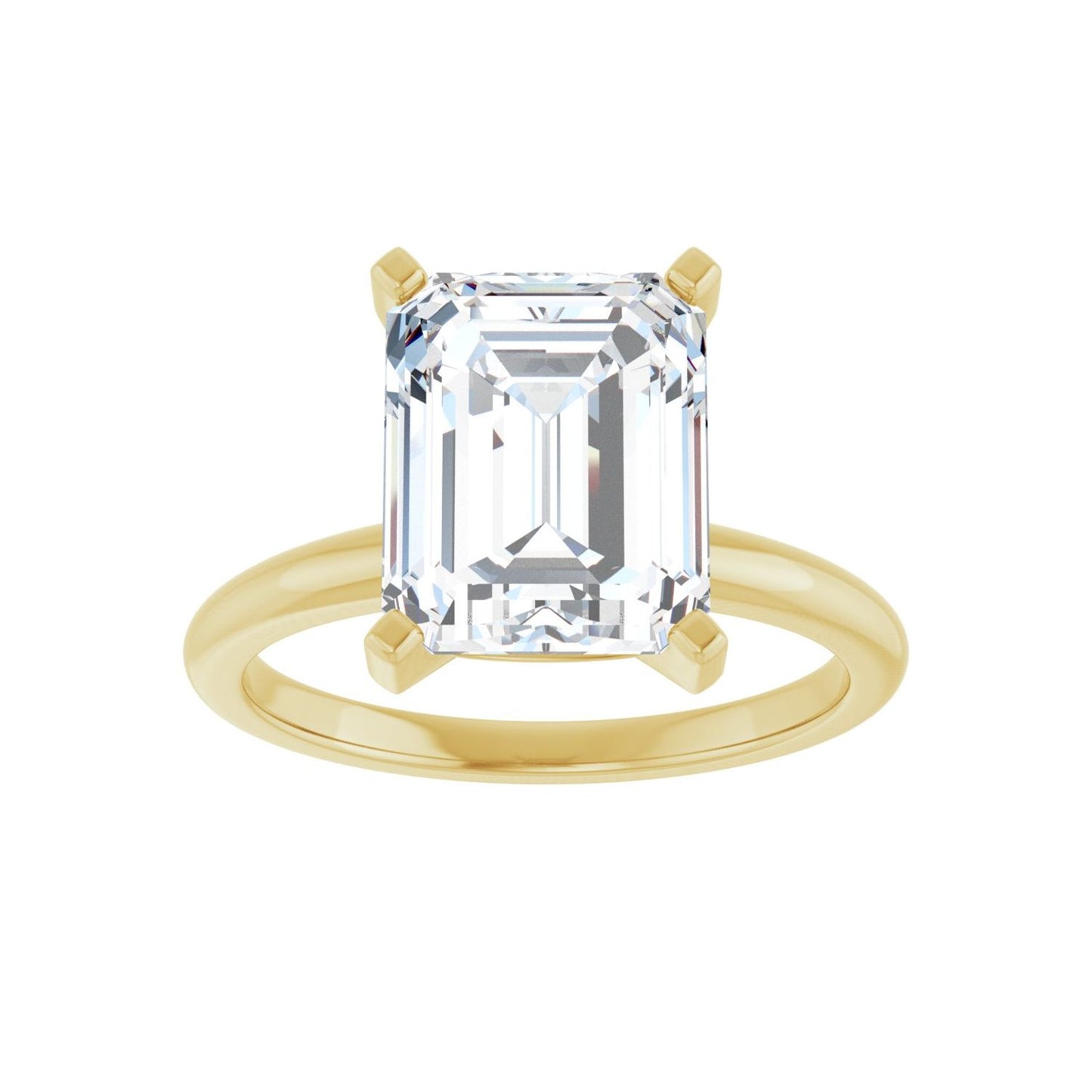 Emerald Engagement Ring | Metal Type=14K Yellow Gold | Center Stone Size=3 CT | Image 3