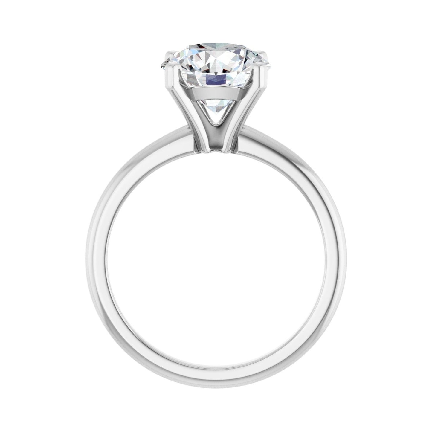 Round Engagement Ring | Metal Type=14K White Gold | Center Stone Size=2.5 CT | Image 2