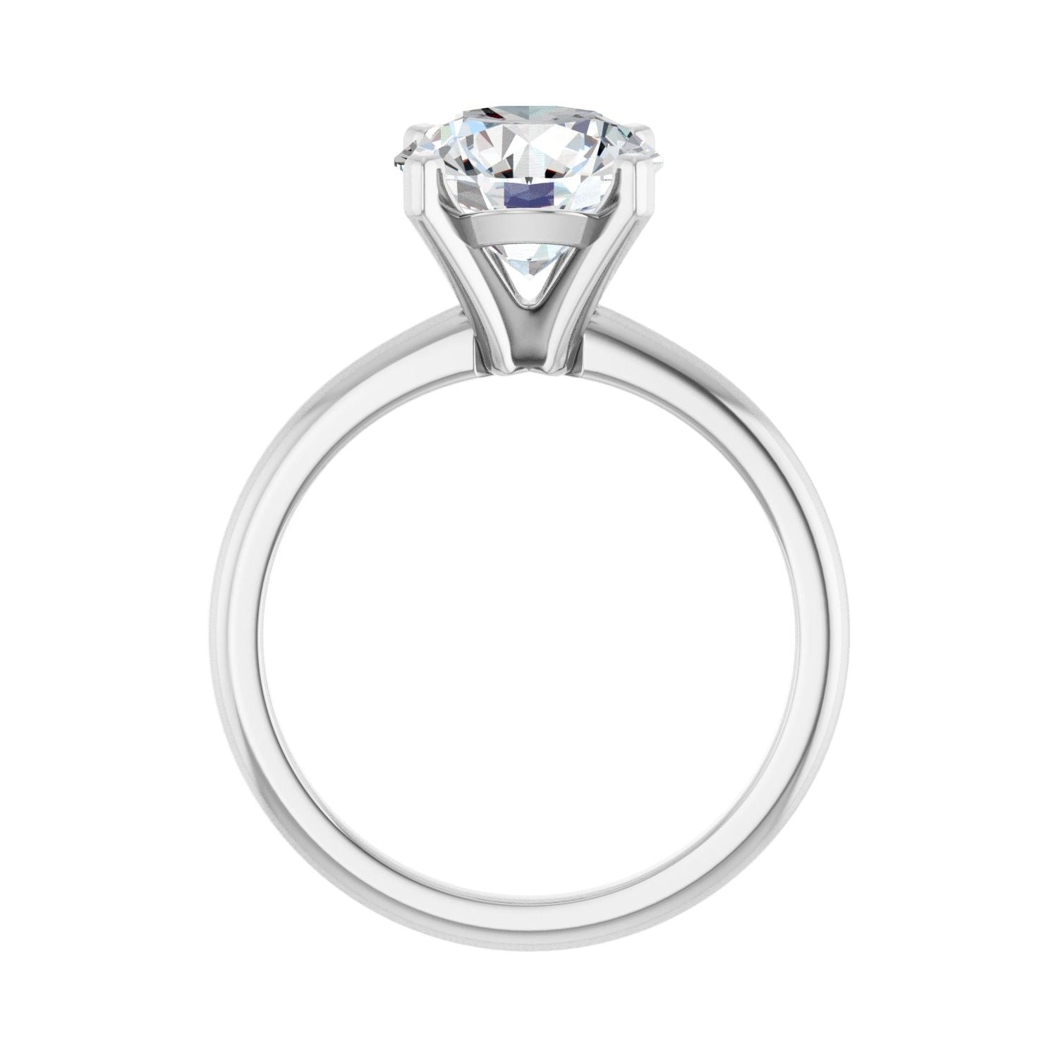 Round Engagement Ring | Metal Type=14K White Gold | Center Stone Size=2.5 CT | Image 2
