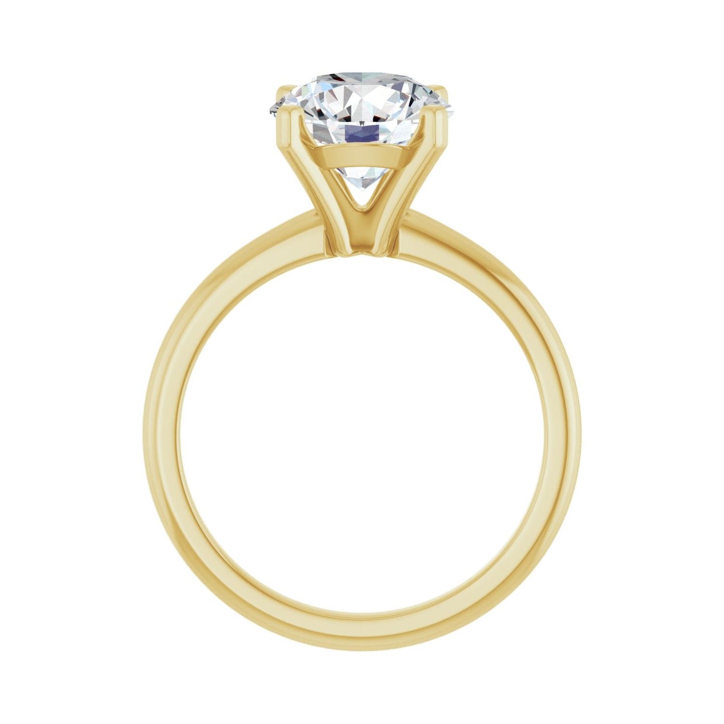 Round Engagement Ring | Metal Type=14K Yellow Gold | Center Stone Size=2.5 CT | Image 2