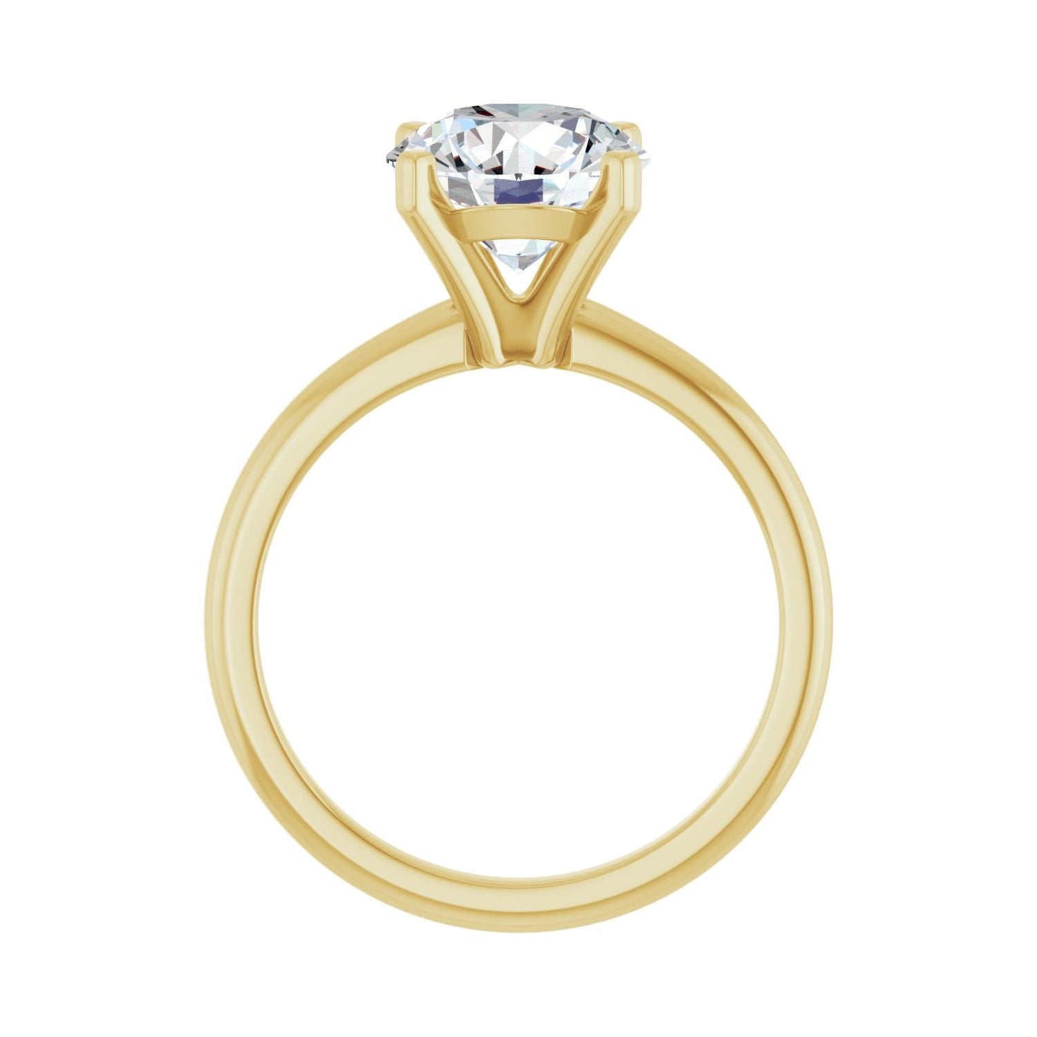Round Engagement Ring | Metal Type=14K Yellow Gold | Center Stone Size=2.5 CT | Image 2