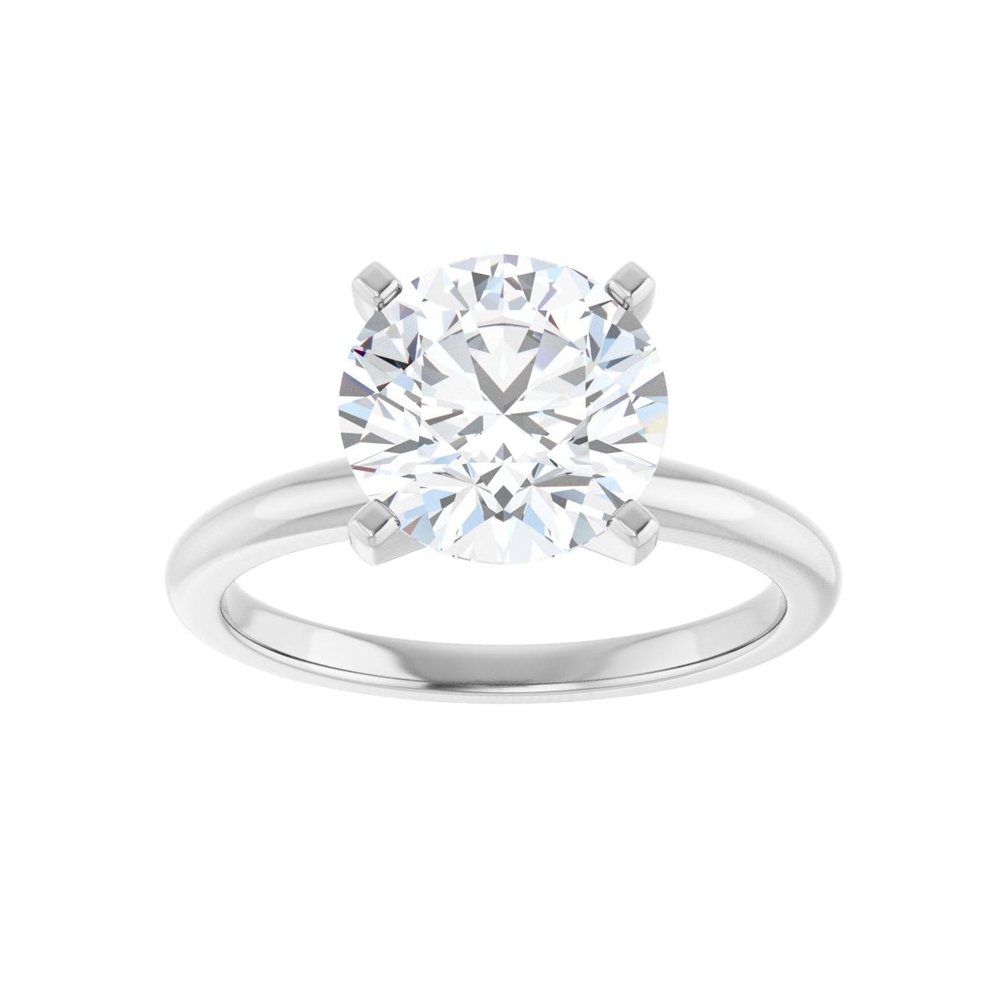 Round Engagement Ring | Metal Type=14K White Gold | Center Stone Size=2.5 CT | Image 3