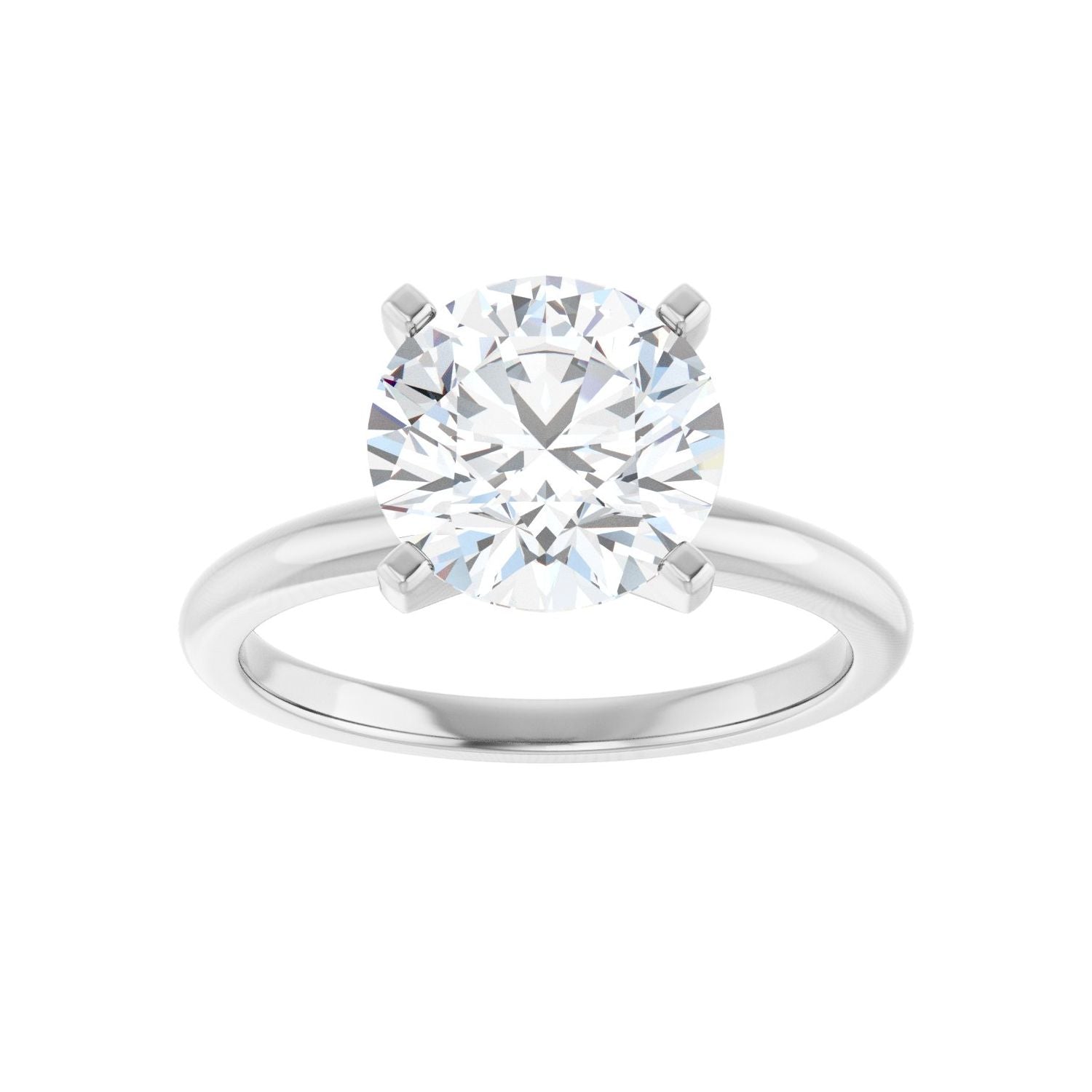 Round Engagement Ring | Metal Type=14K White Gold | Center Stone Size=2.5 CT | Image 3