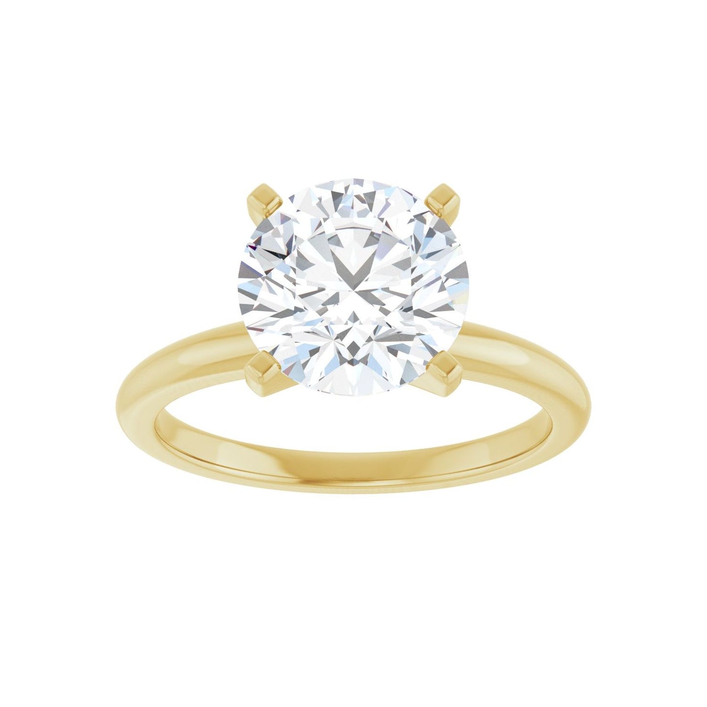 Round Engagement Ring | Metal Type=14K Yellow Gold | Center Stone Size=2.5 CT | Image 3
