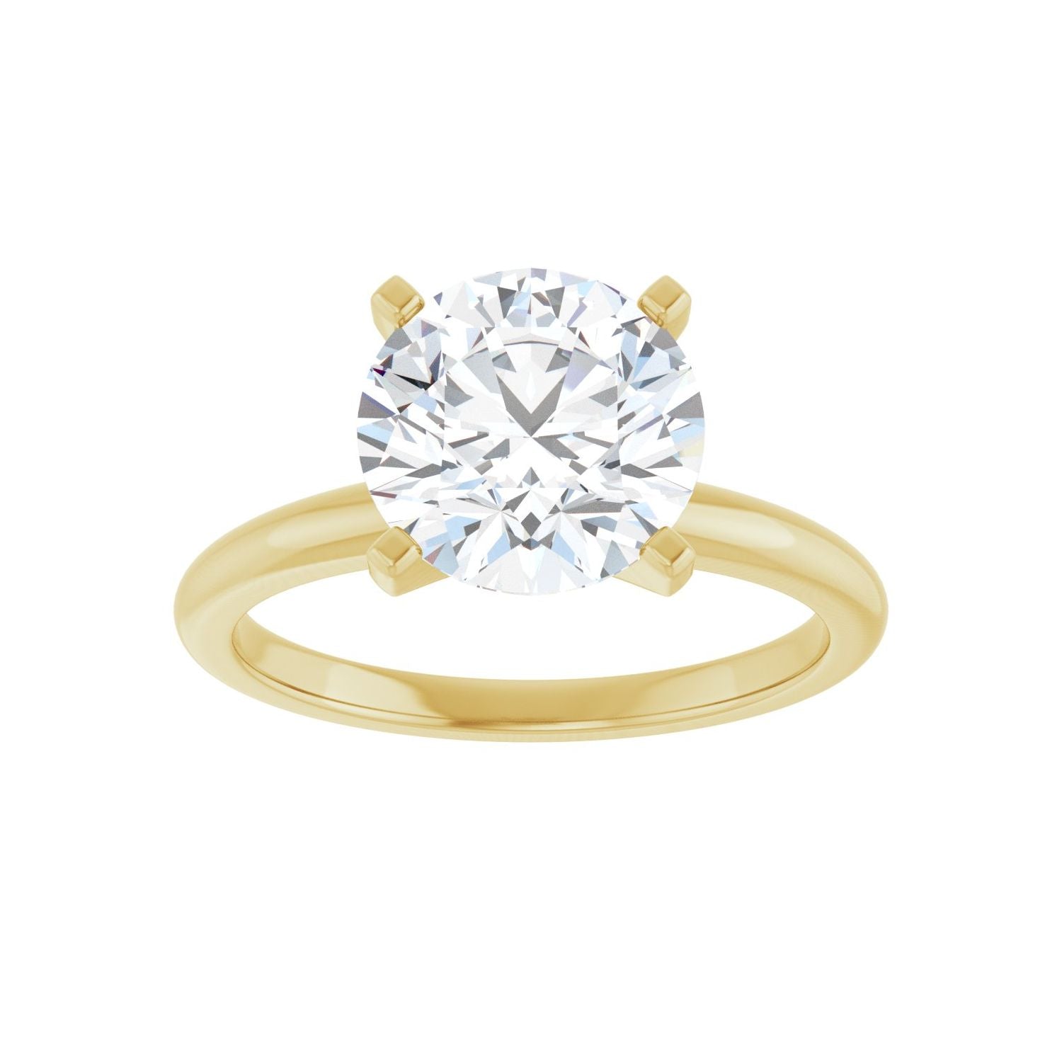 Round Engagement Ring | Metal Type=14K Yellow Gold | Center Stone Size=2.5 CT | Image 3