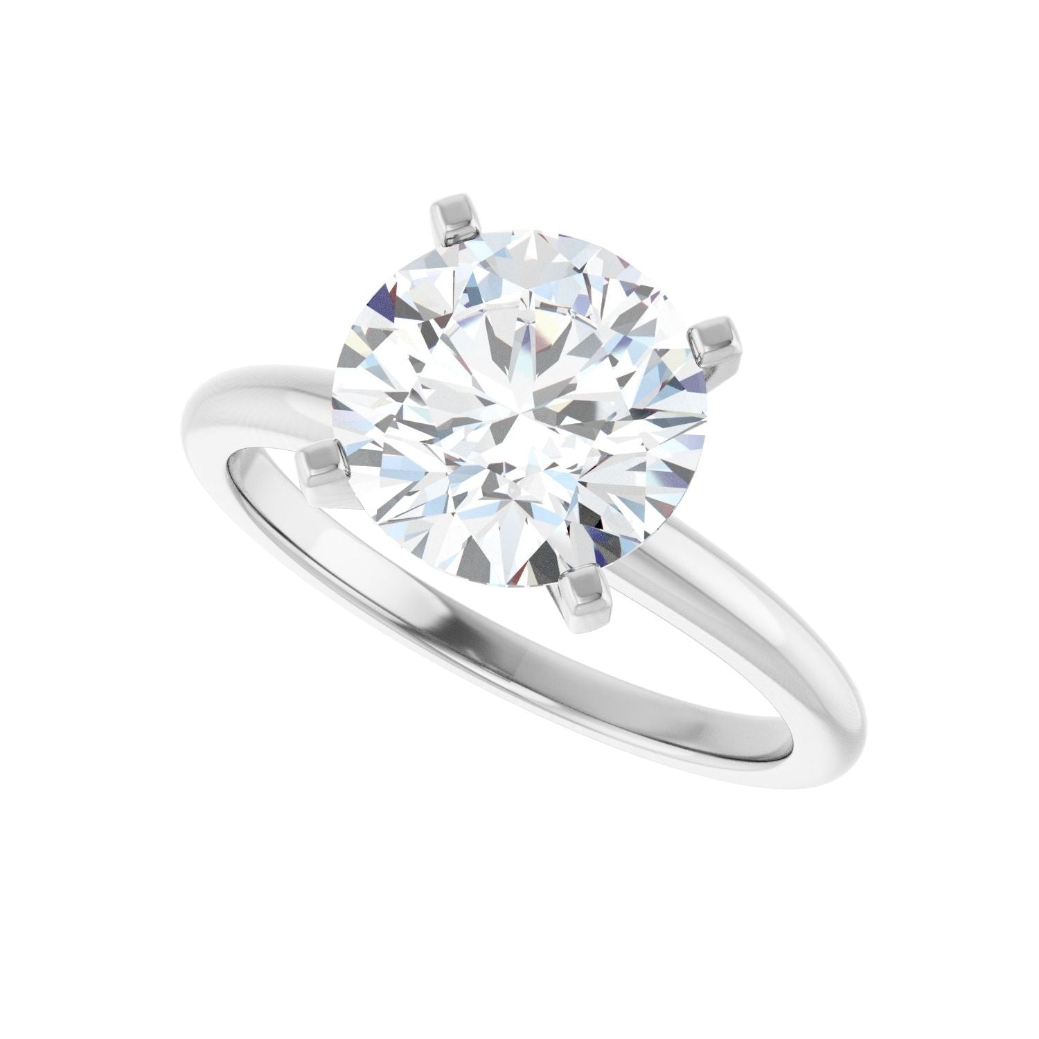 Round Engagement Ring | Metal Type=14K White Gold | Center Stone Size=2.5 CT | Image 5