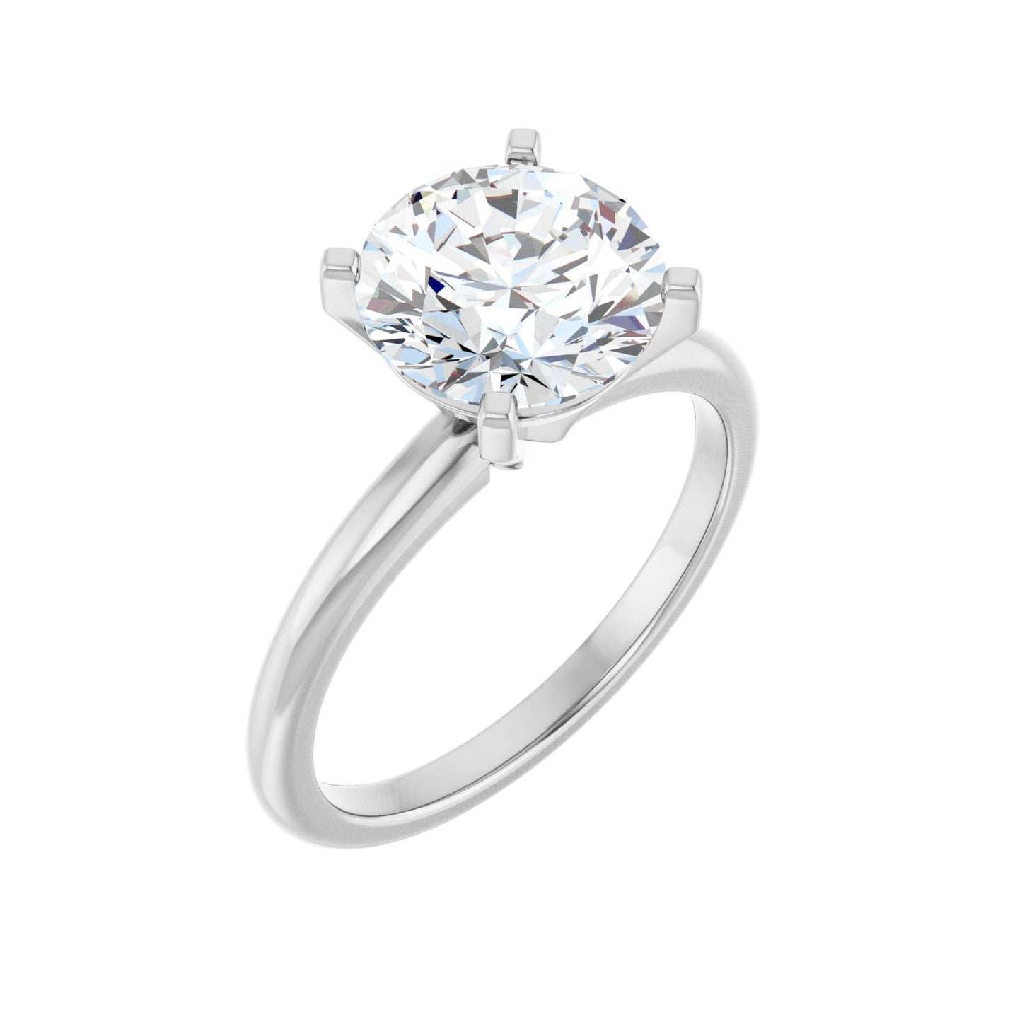 Round Engagement Ring | Metal Type=14K White Gold | Center Stone Size=2.5 CT | Image 1