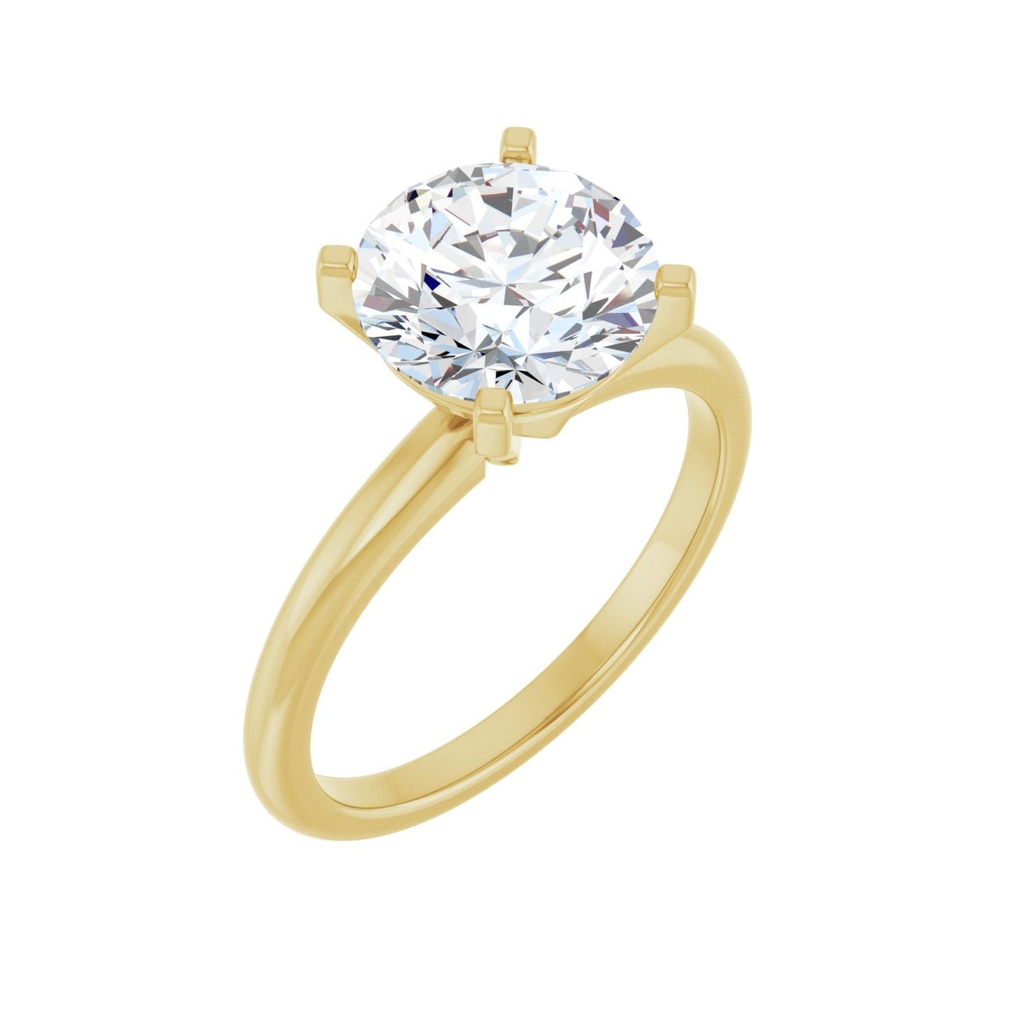 Round Engagement Ring | Metal Type=14K Yellow Gold | Center Stone Size=2.5 CT | Image 1