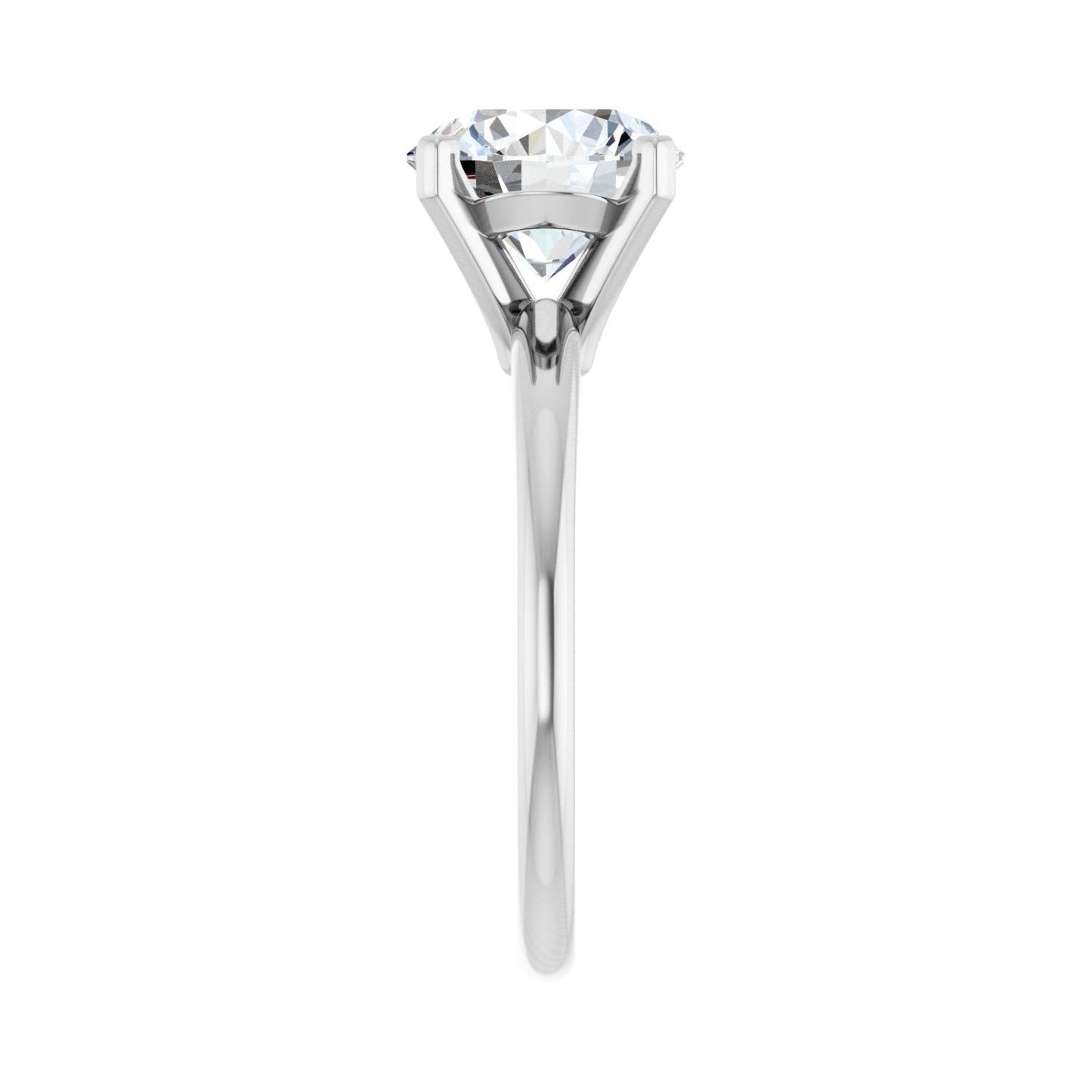 Round Engagement Ring | Metal Type=14K White Gold | Center Stone Size=2.5 CT | Image 4