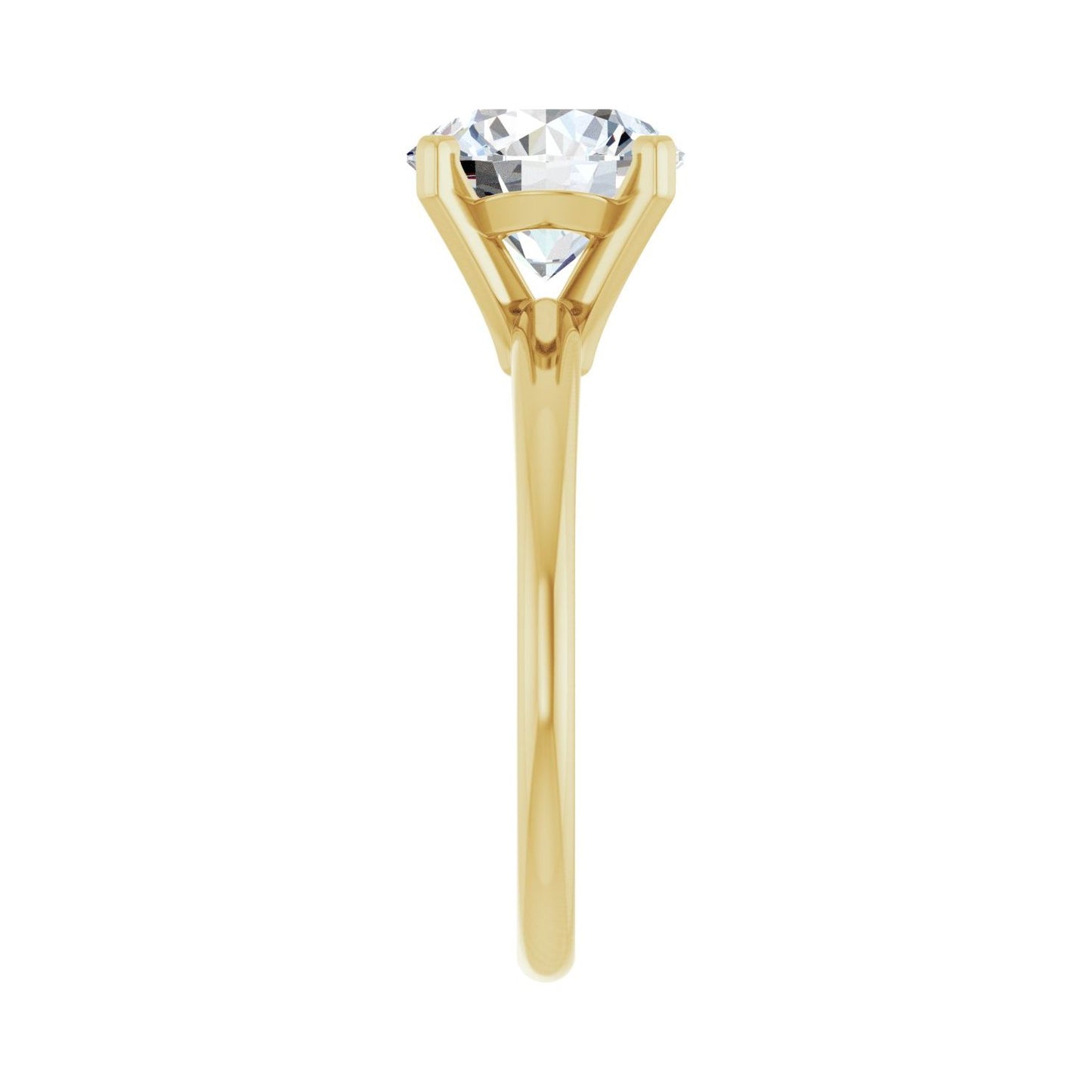Round Engagement Ring | Metal Type=14K Yellow Gold | Center Stone Size=2.5 CT | Image 4
