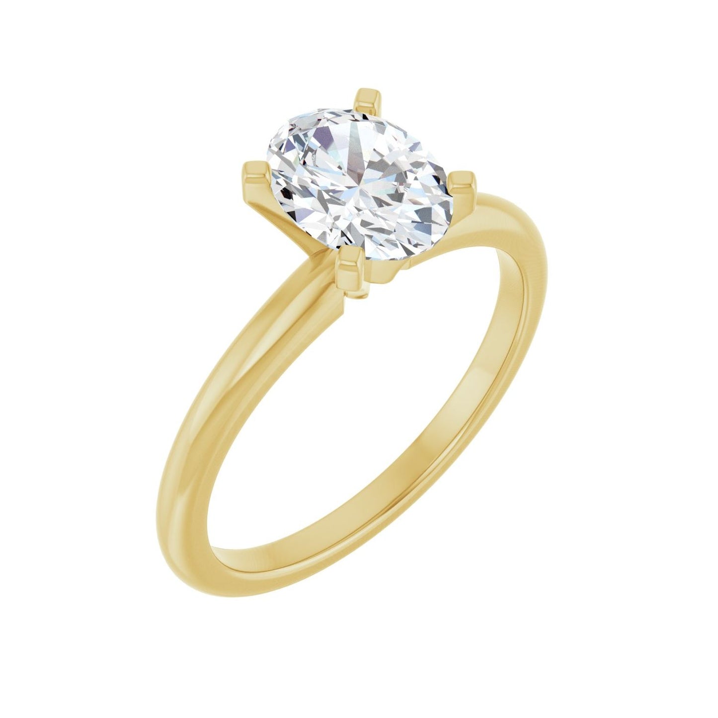 Oval Engagement Ring | Metal Type=14K Yellow Gold | Center Stone Size=1.5 CT | Image 1