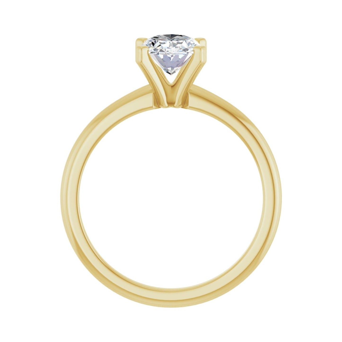 Oval Engagement Ring | Metal Type=14K Yellow Gold | Center Stone Size=1.5 CT | Image 2