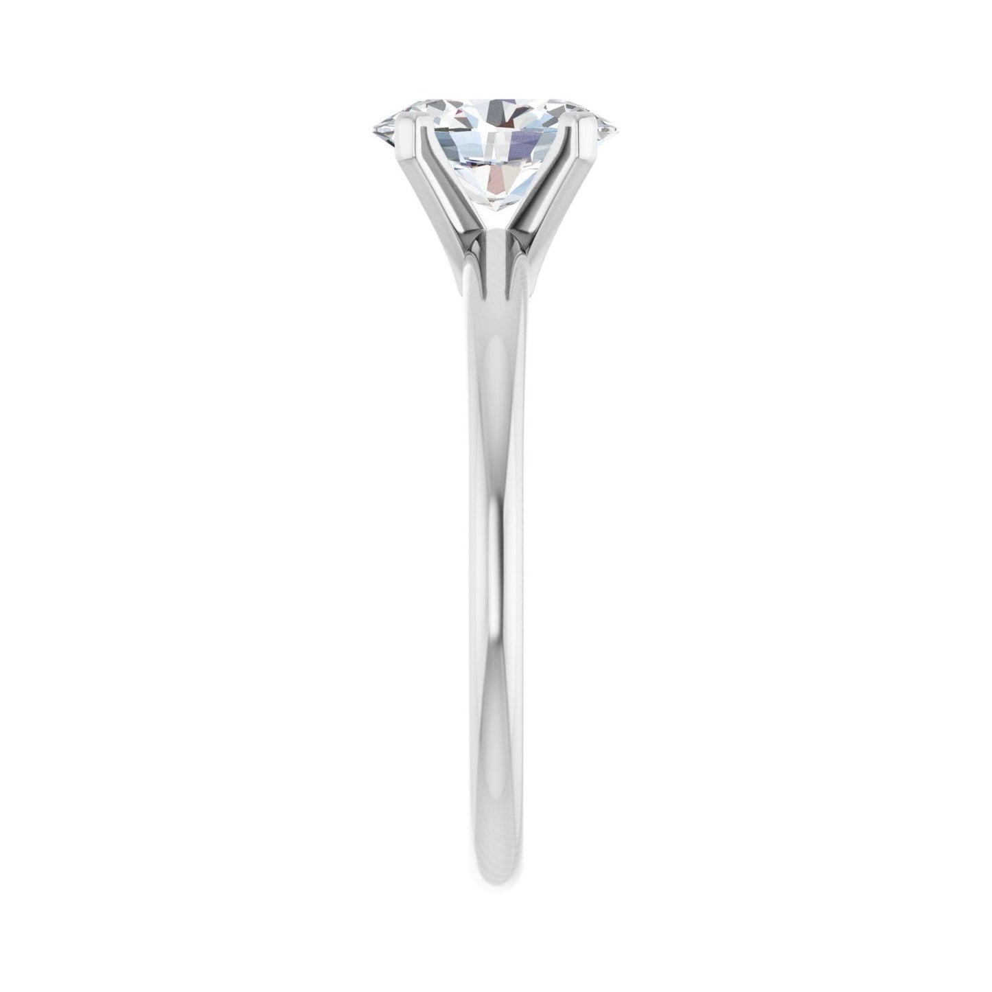 Oval Engagement Ring | Metal Type=14K White Gold | Center Stone Size=1.5 CT | Image 4