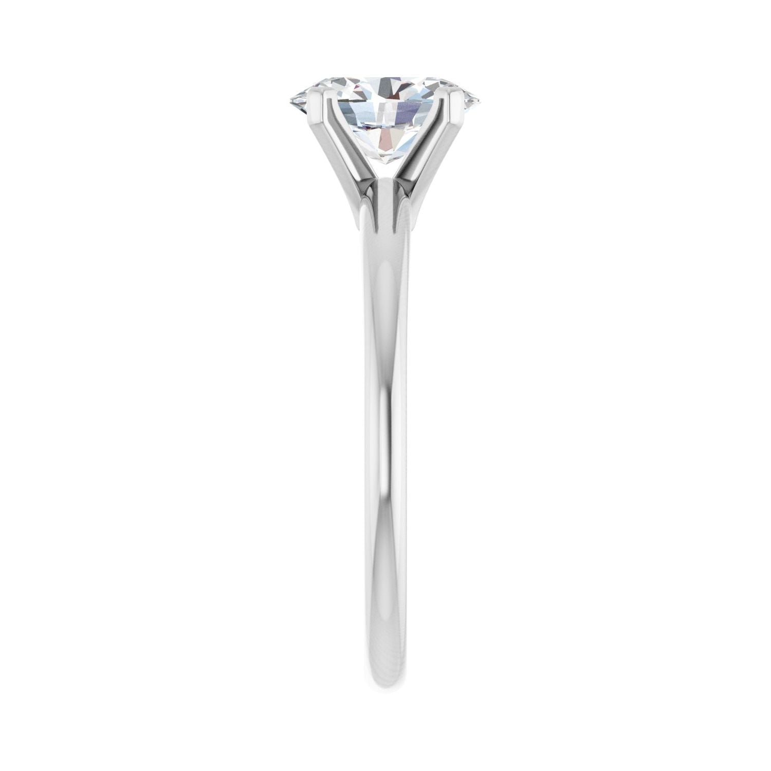 Oval Engagement Ring | Metal Type=14K White Gold | Center Stone Size=1.5 CT | Image 4
