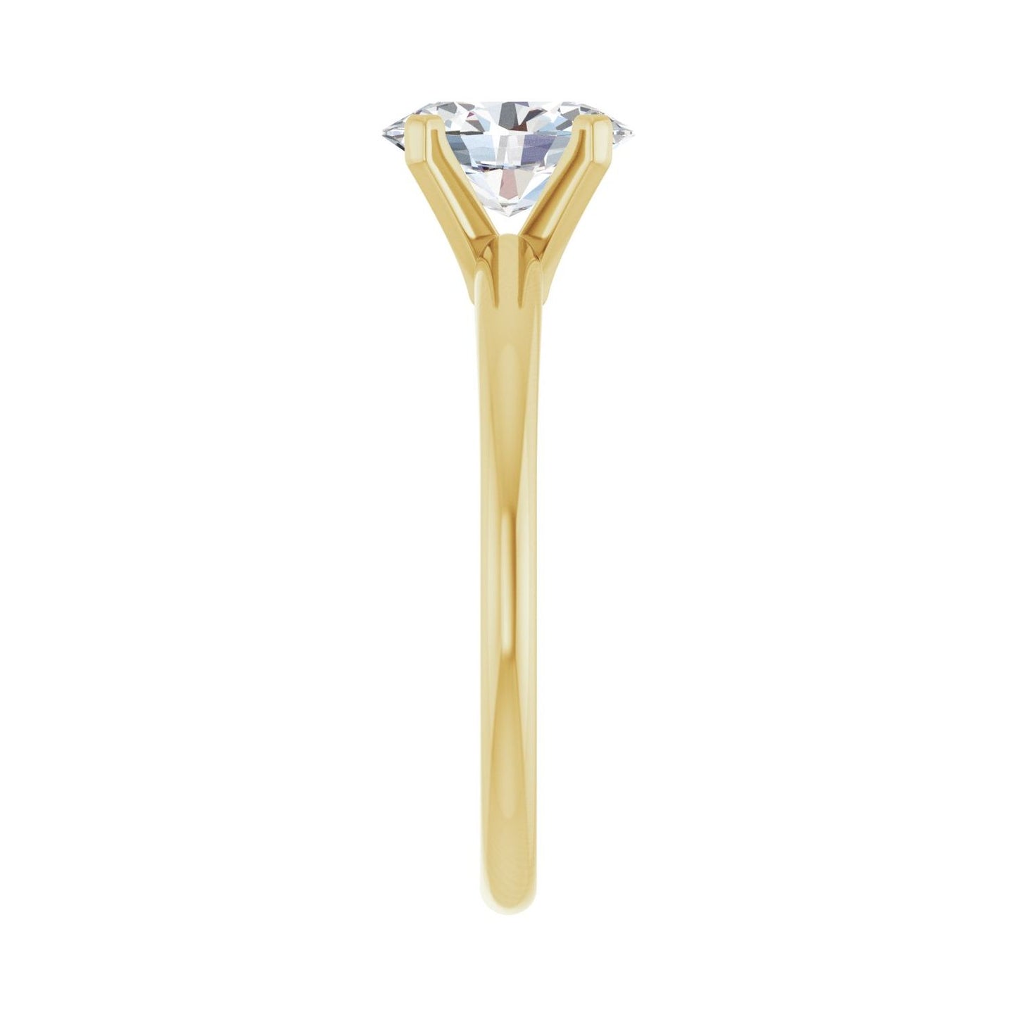Oval Engagement Ring | Metal Type=14K Yellow Gold | Center Stone Size=1.5 CT | Image 4