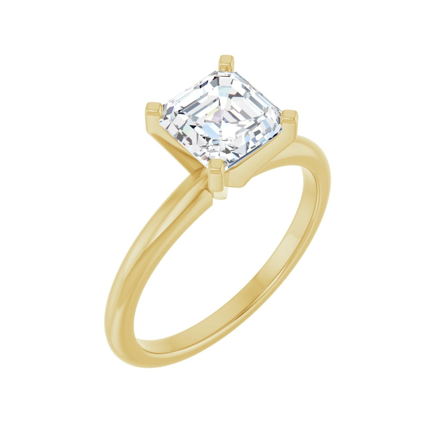 Asscher Engagement Ring | Metal Type=14K Yellow Gold | Center Stone Size=1.5 CT | Image 1