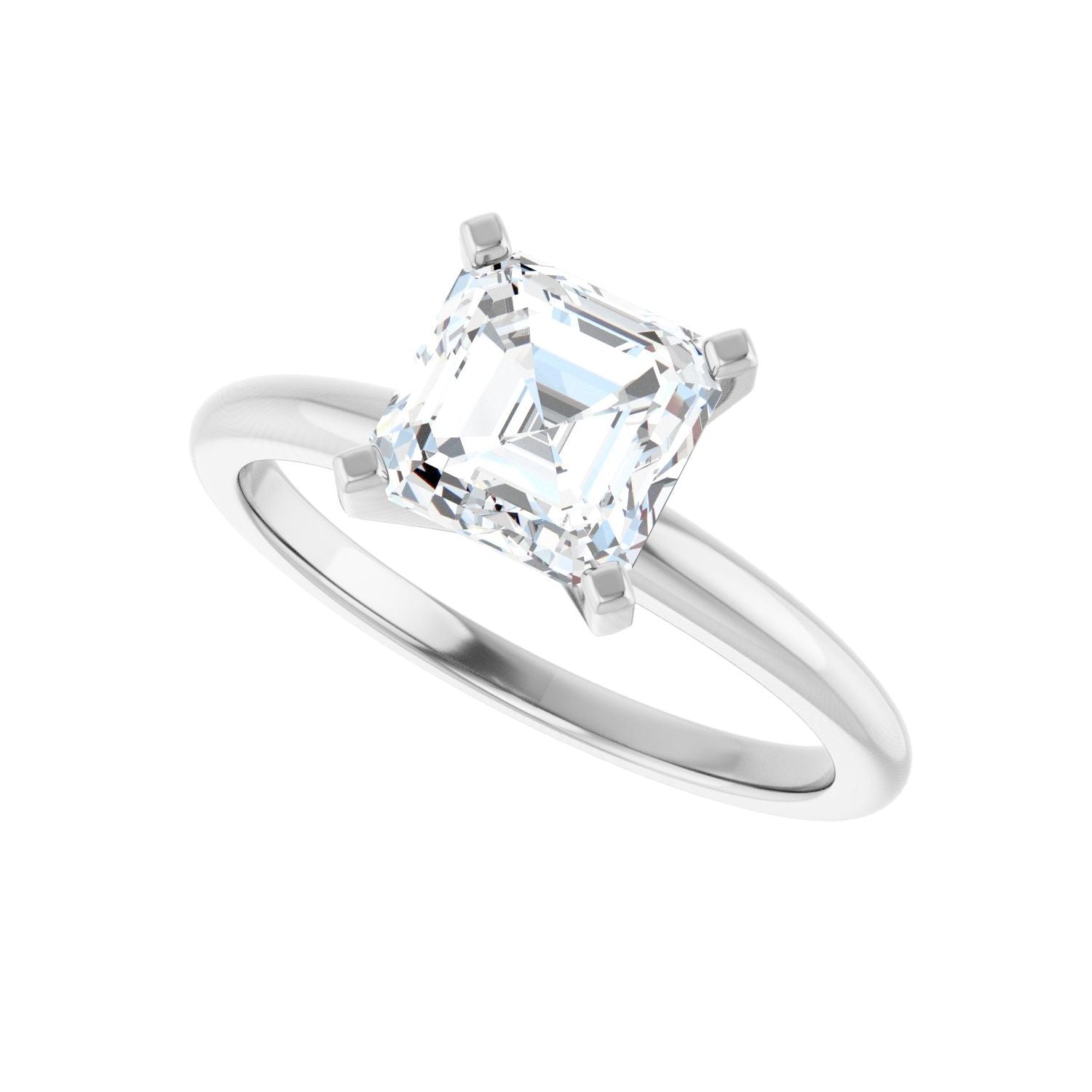 Asscher Engagement Ring | Metal Type=14K White Gold | Center Stone Size=1.5 CT | Image 5