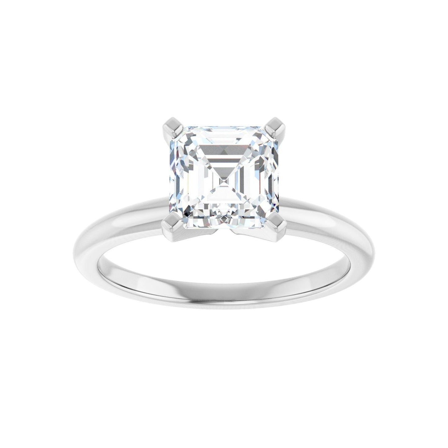 Asscher Engagement Ring | Metal Type=14K White Gold | Center Stone Size=1.5 CT | Image 3