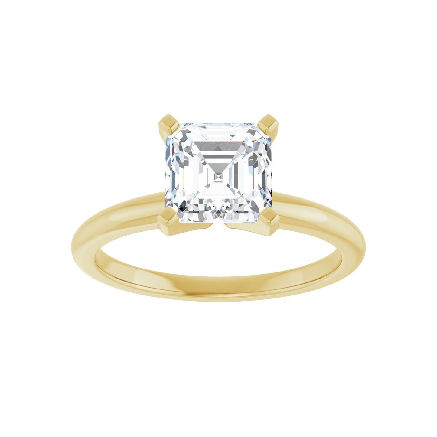 Asscher Engagement Ring | Metal Type=14K Yellow Gold | Center Stone Size=1.5 CT | Image 3