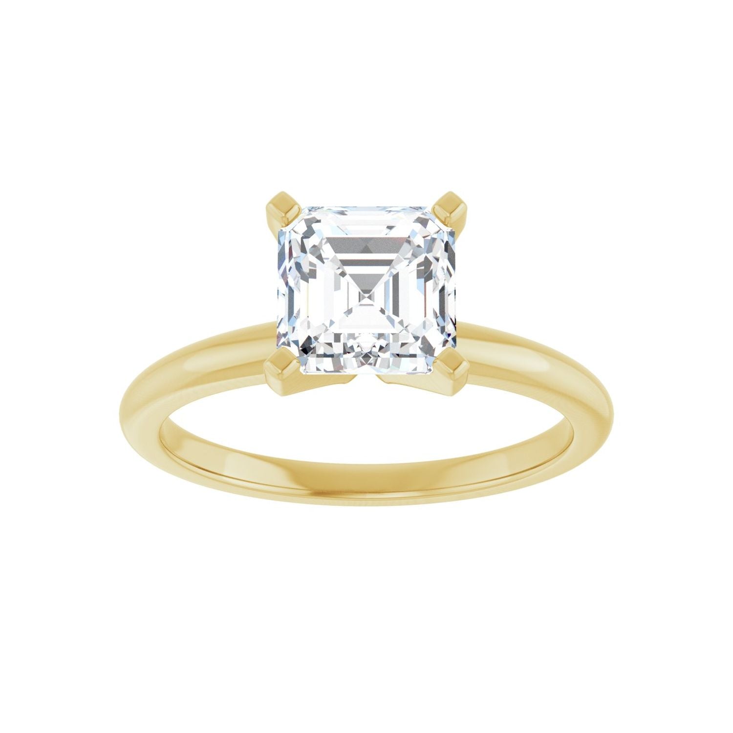 Asscher Engagement Ring | Metal Type=14K Yellow Gold | Center Stone Size=1.5 CT | Image 3