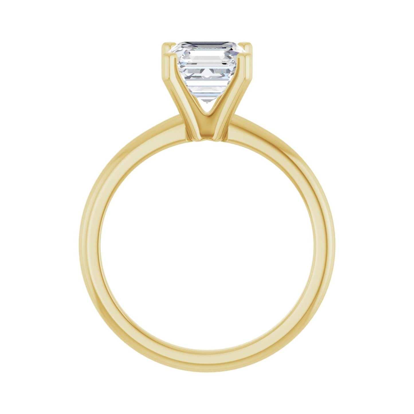 Asscher Engagement Ring | Metal Type=14K Yellow Gold | Center Stone Size=1.5 CT | Image 2