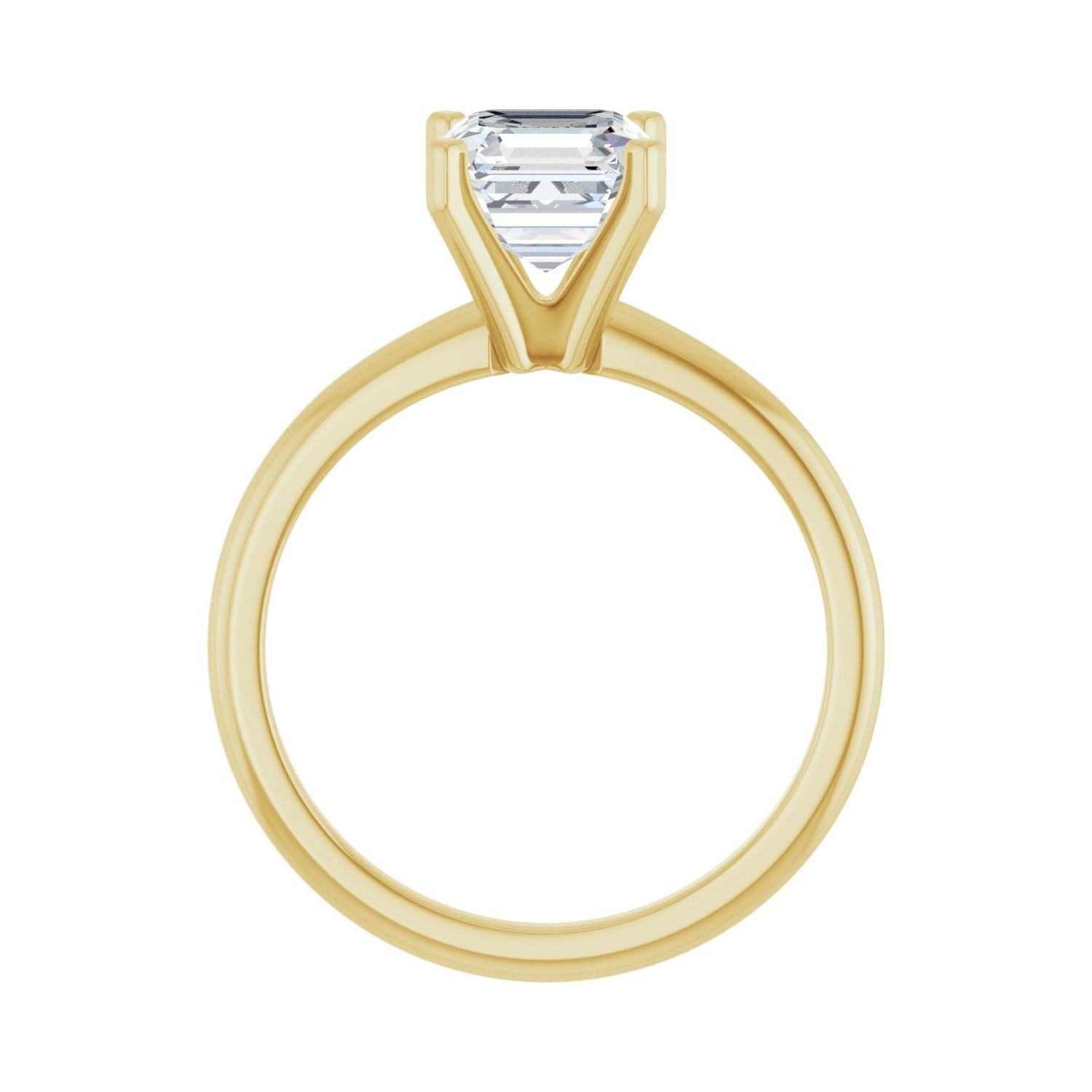 Asscher Engagement Ring | Metal Type=14K Yellow Gold | Center Stone Size=1.5 CT | Image 2