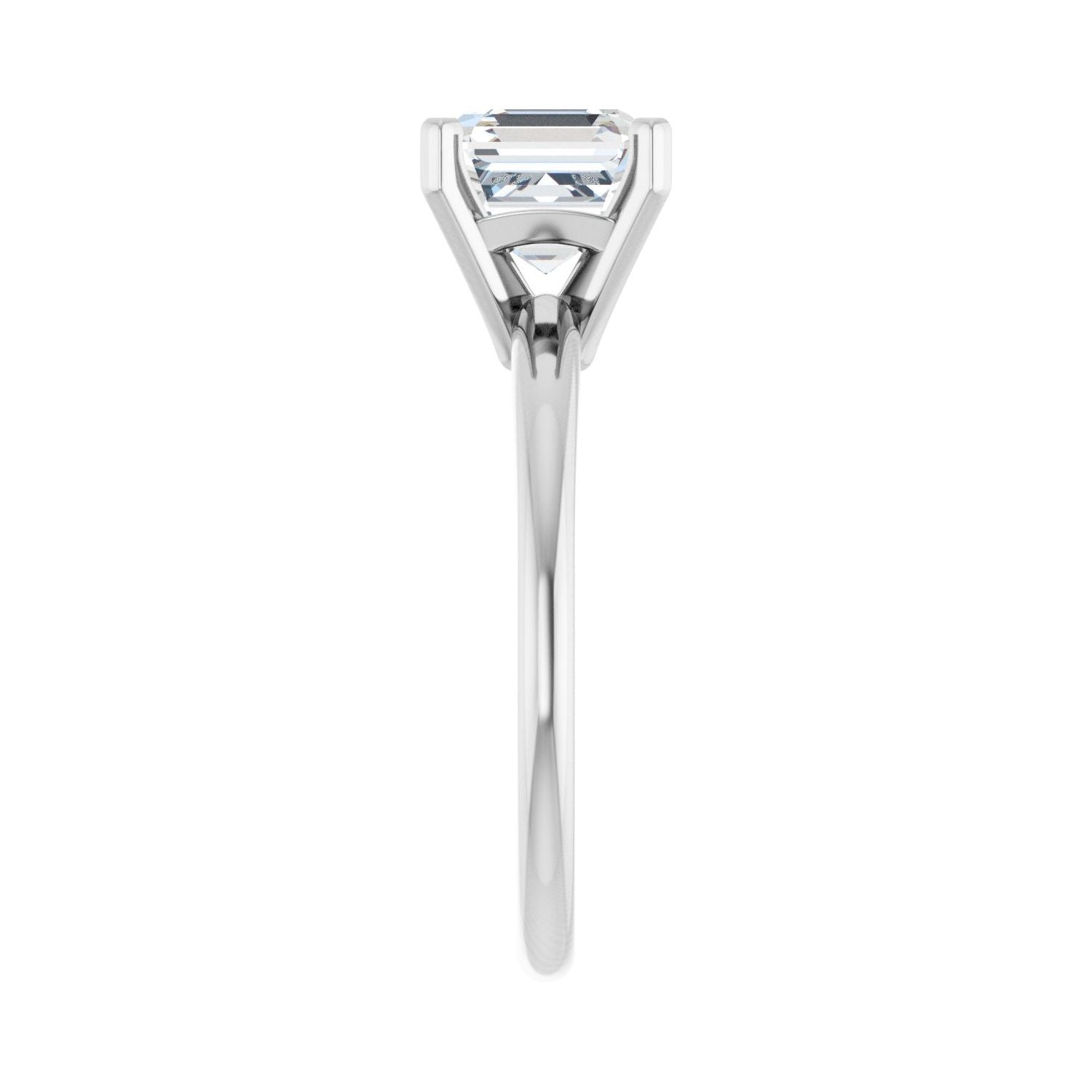 Asscher Engagement Ring | Metal Type=14K White Gold | Center Stone Size=2 CT | Image 4