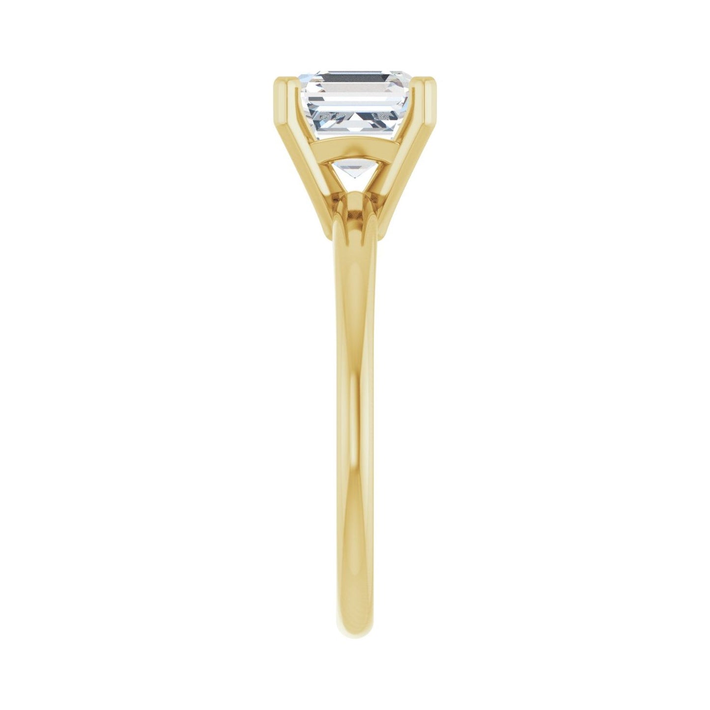 Asscher Engagement Ring | Metal Type=14K Yellow Gold | Center Stone Size=2 CT | Image 4