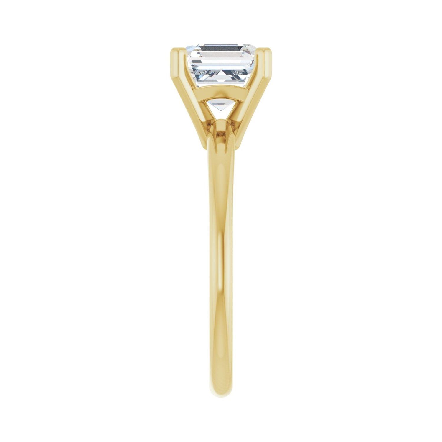 Asscher Engagement Ring | Metal Type=14K Yellow Gold | Center Stone Size=2 CT | Image 4