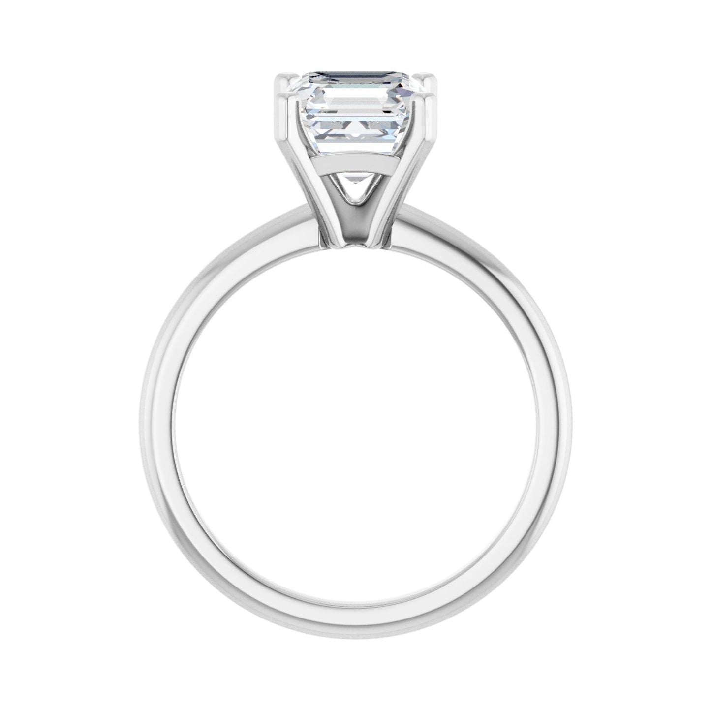 Asscher Engagement Ring | Metal Type=14K White Gold | Center Stone Size=2 CT | Image 2