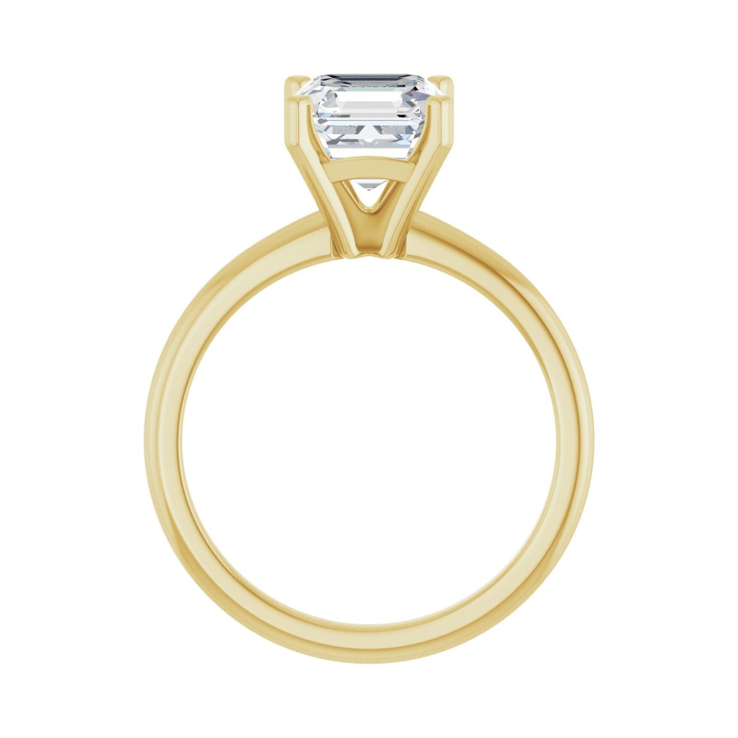 Asscher Engagement Ring | Metal Type=14K Yellow Gold | Center Stone Size=2 CT | Image 2