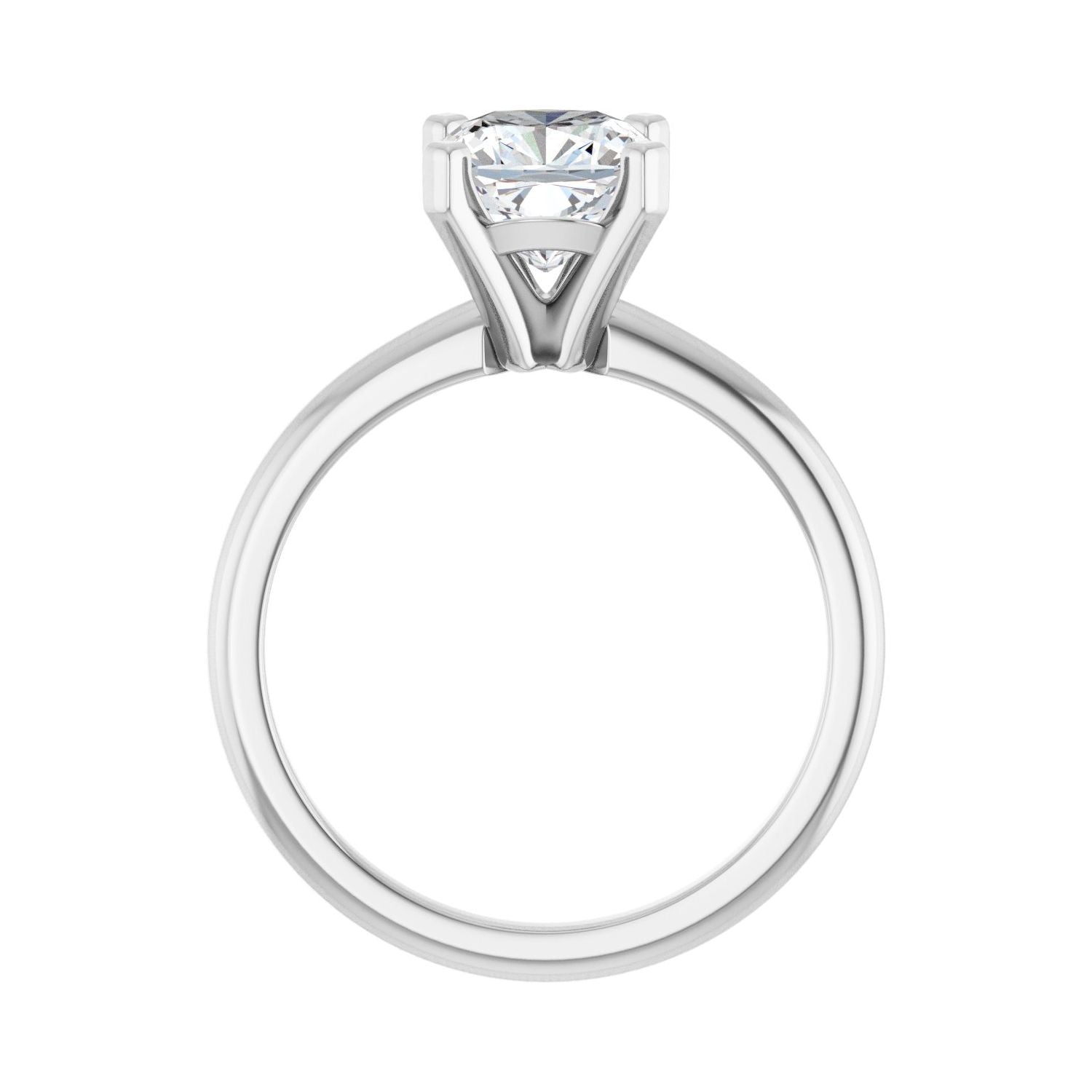 Cushion Engagement Ring | Metal Type=14K White Gold | Center Stone Size=2 CT | Image 2