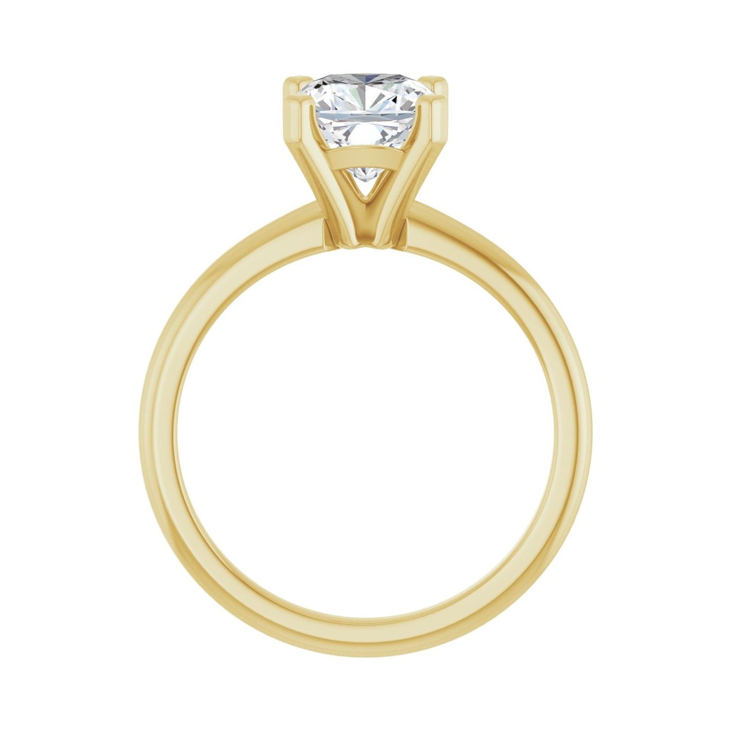 Cushion Engagement Ring | Metal Type=14K Yellow Gold | Center Stone Size=2 CT | Image 2