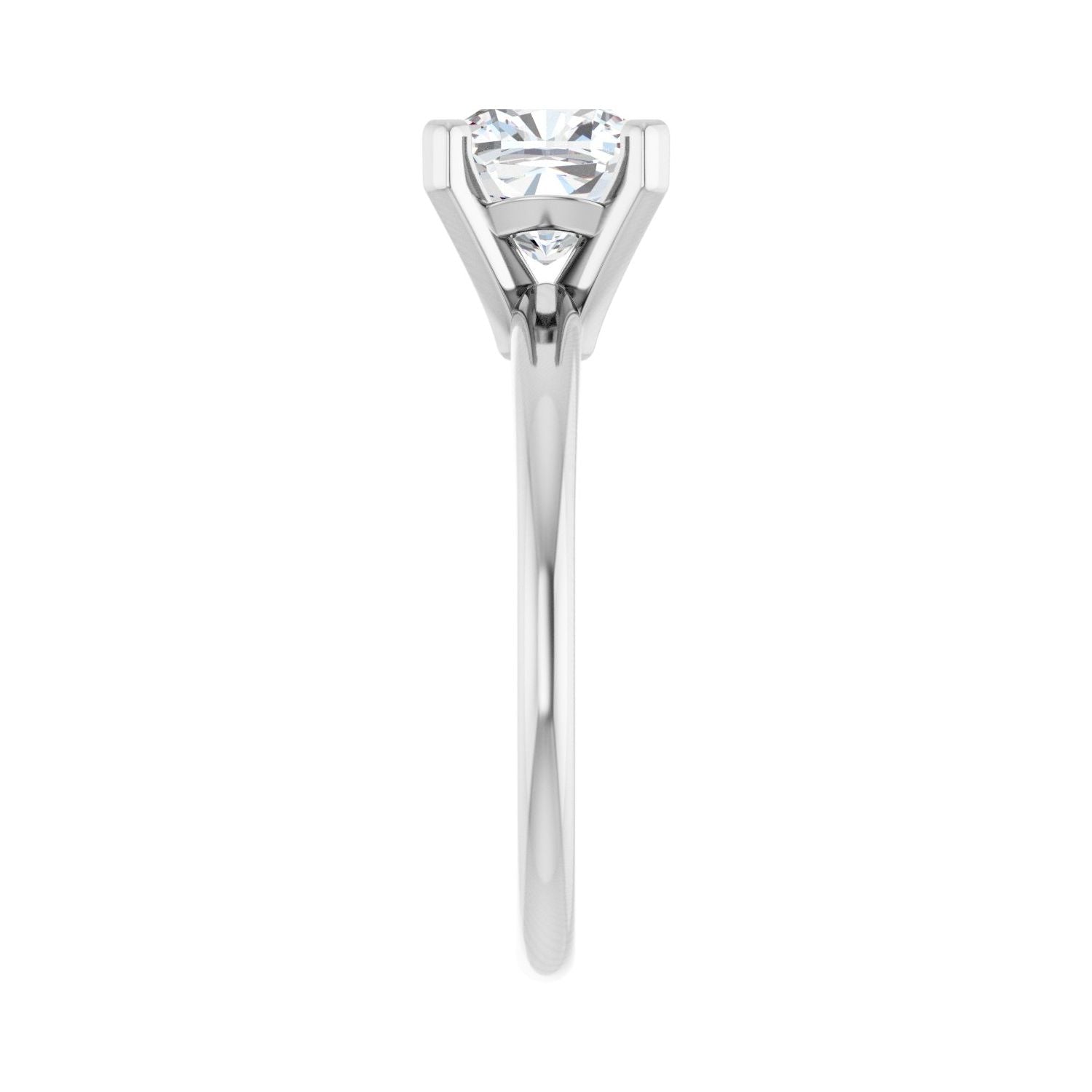Cushion Engagement Ring | Metal Type=14K White Gold | Center Stone Size=2 CT | Image 4