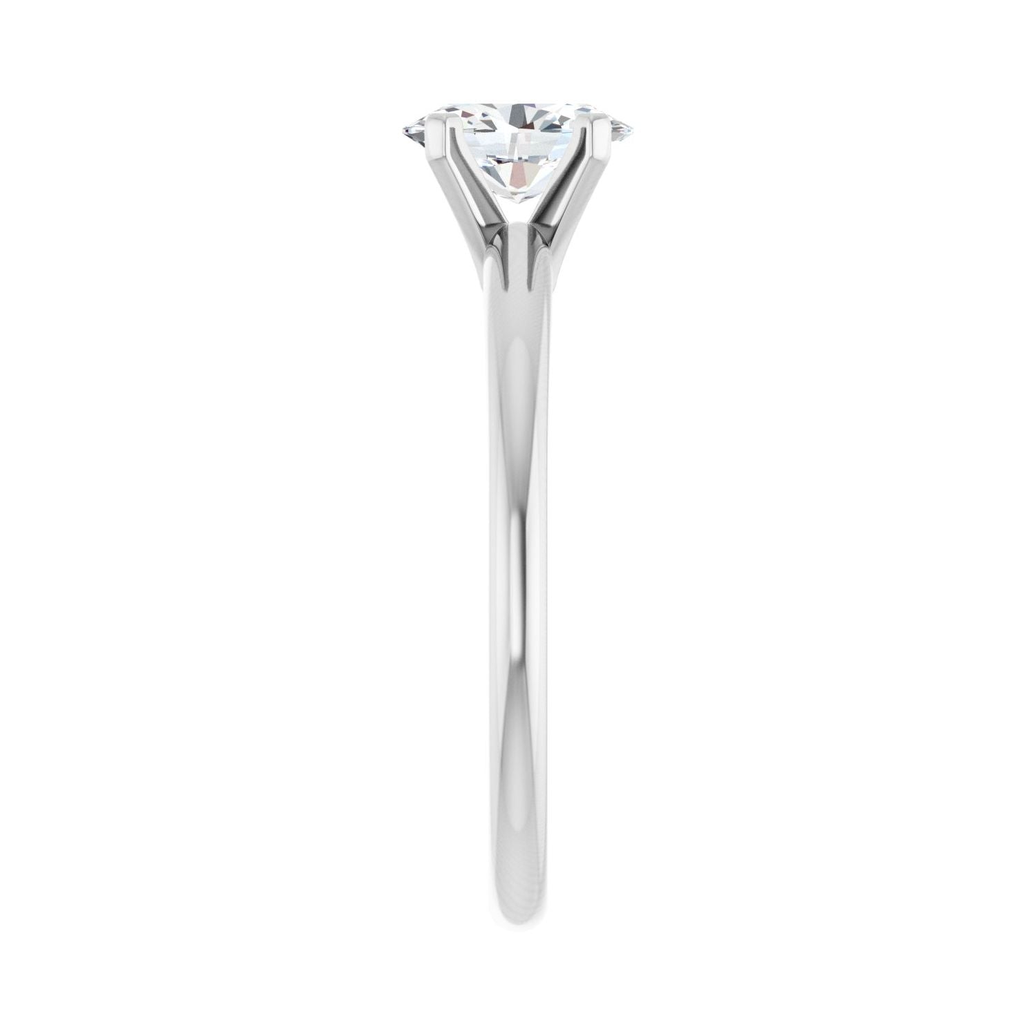 Oval Engagement Ring | Metal Type=14K White Gold | Center Stone Size=1 CT | Image 4