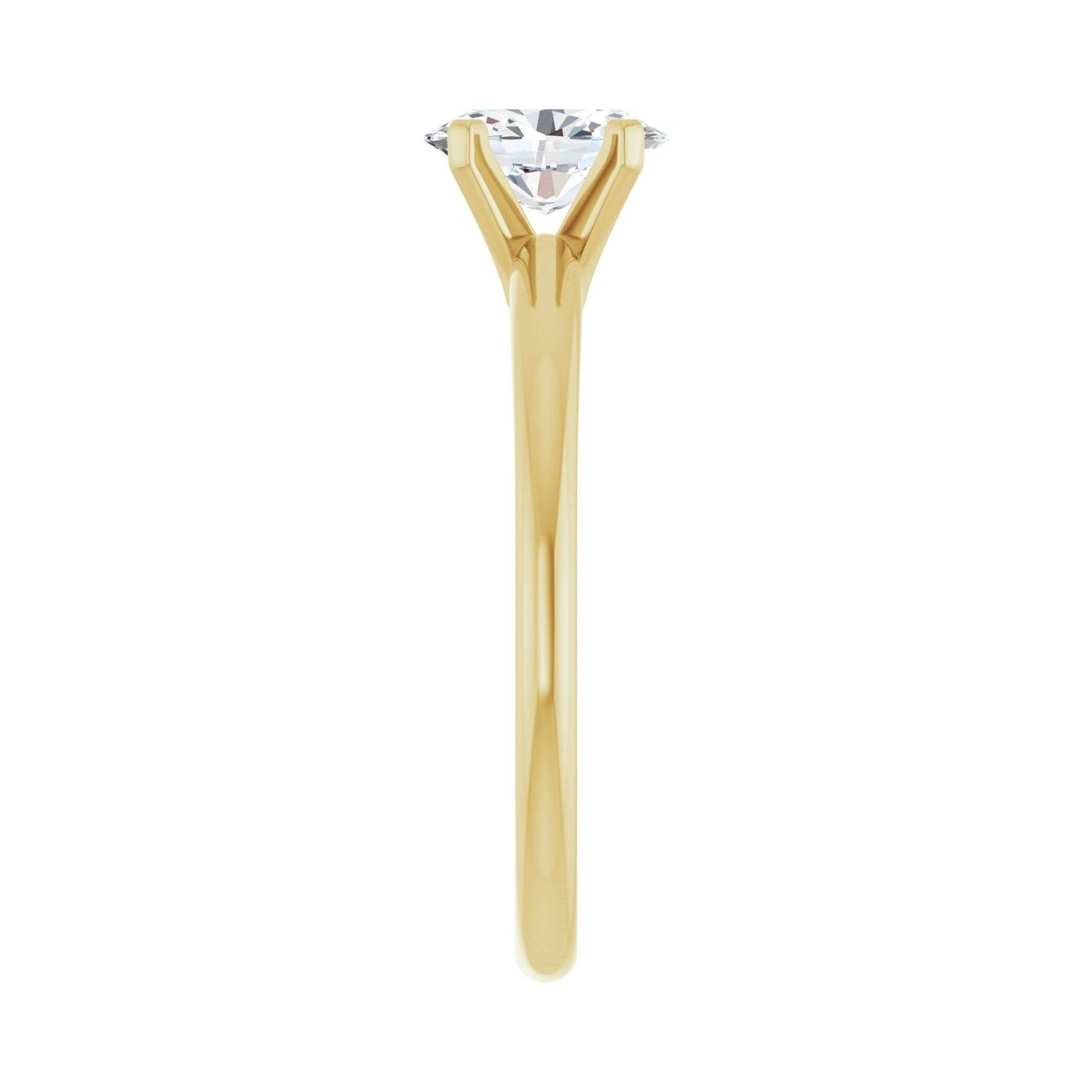 Oval Engagement Ring | Metal Type=14K Yellow Gold | Center Stone Size=1 CT | Image 4