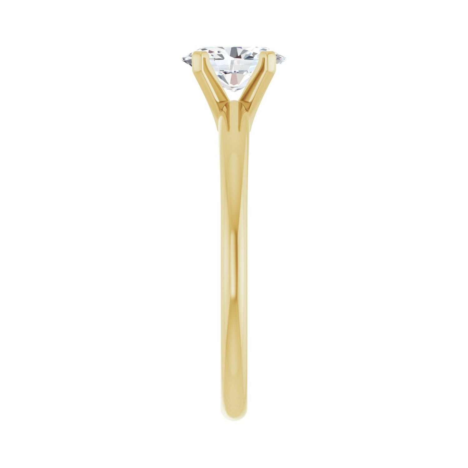 Oval Engagement Ring | Metal Type=14K Yellow Gold | Center Stone Size=1 CT | Image 4