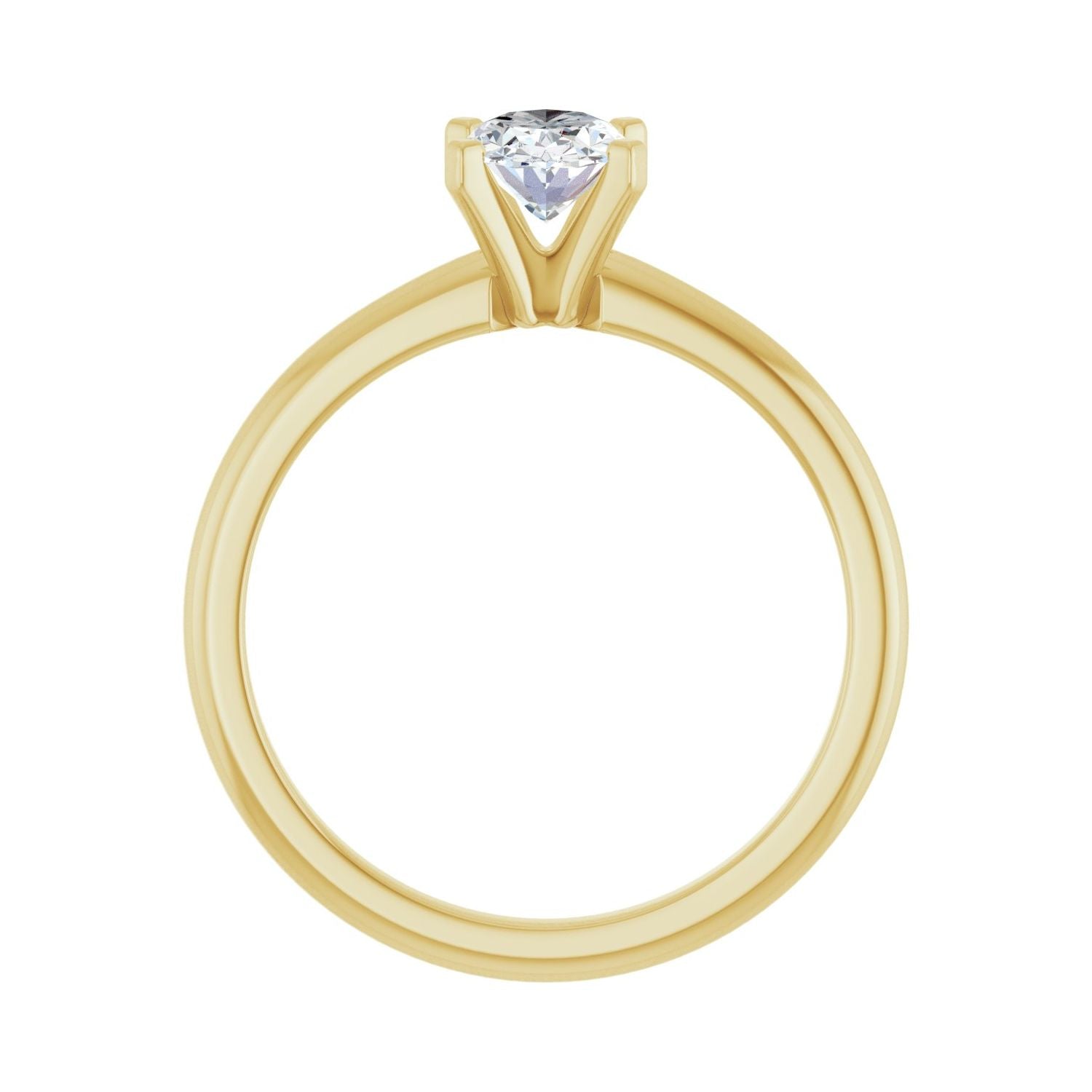 Oval Engagement Ring | Metal Type=14K Yellow Gold | Center Stone Size=1 CT | Image 2