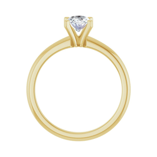 Oval Engagement Ring | Metal Type=14K Yellow Gold | Center Stone Size=1 CT | Image 2