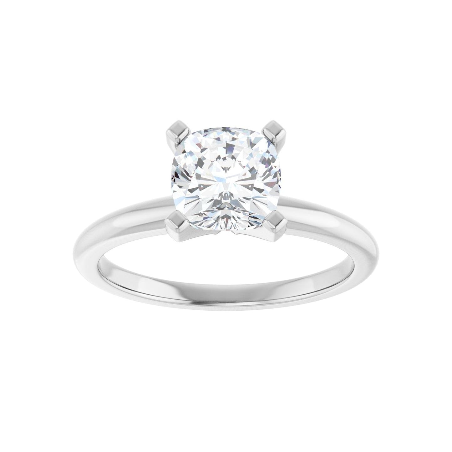 Cushion Engagement Ring | Metal Type=14K White Gold | Center Stone Size=1.5 CT | Image 3