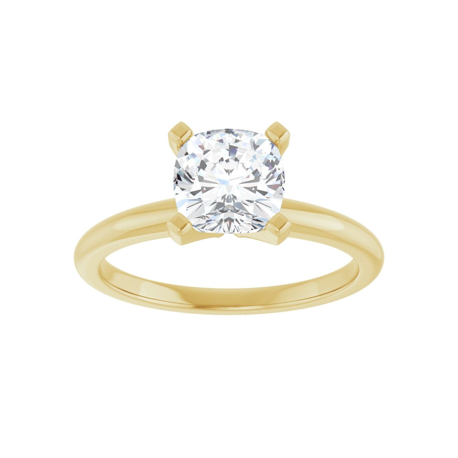 Cushion Engagement Ring | Metal Type=14K Yellow Gold | Center Stone Size=1.5 CT | Image 3
