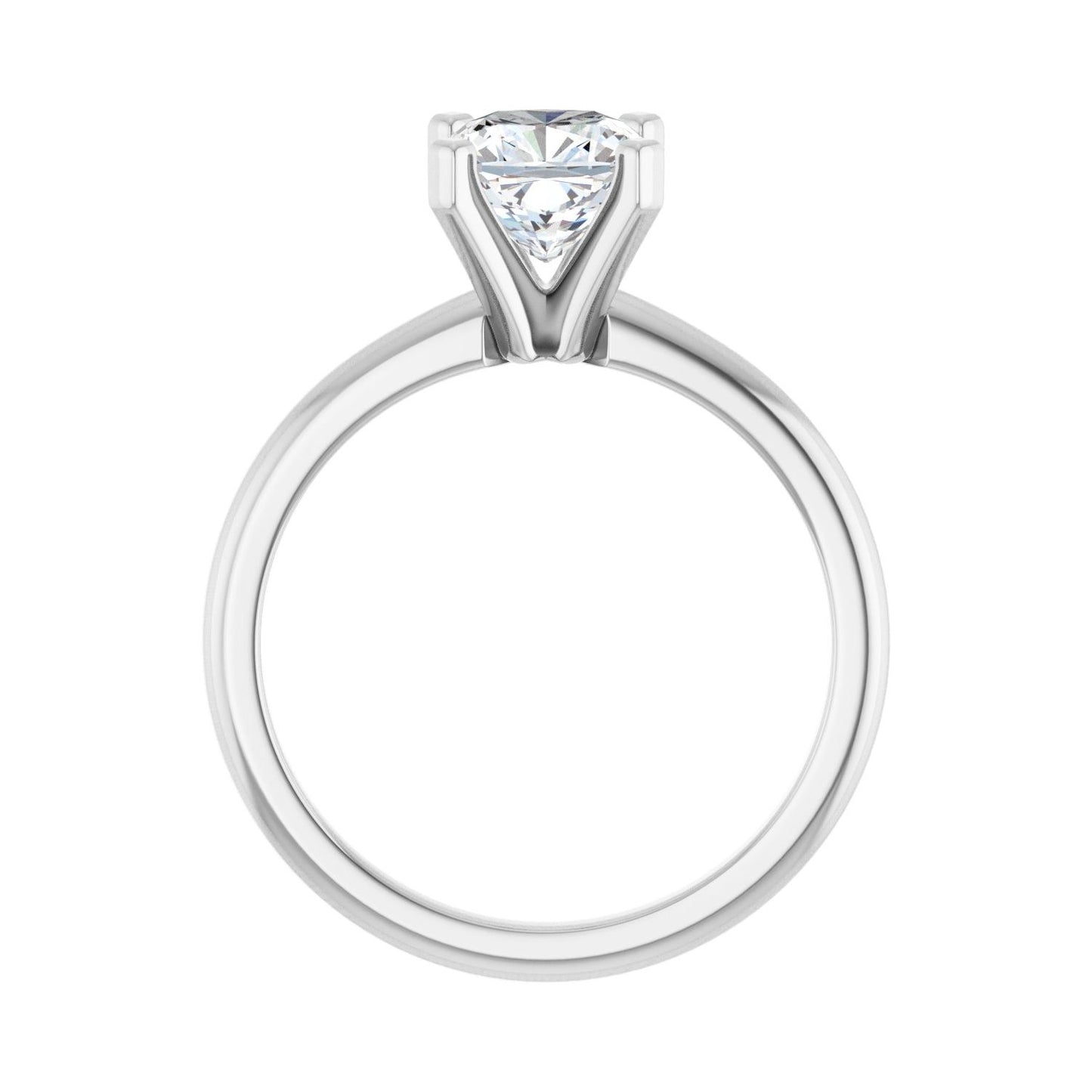 Cushion Engagement Ring | Metal Type=14K White Gold | Center Stone Size=1.5 CT | Image 2