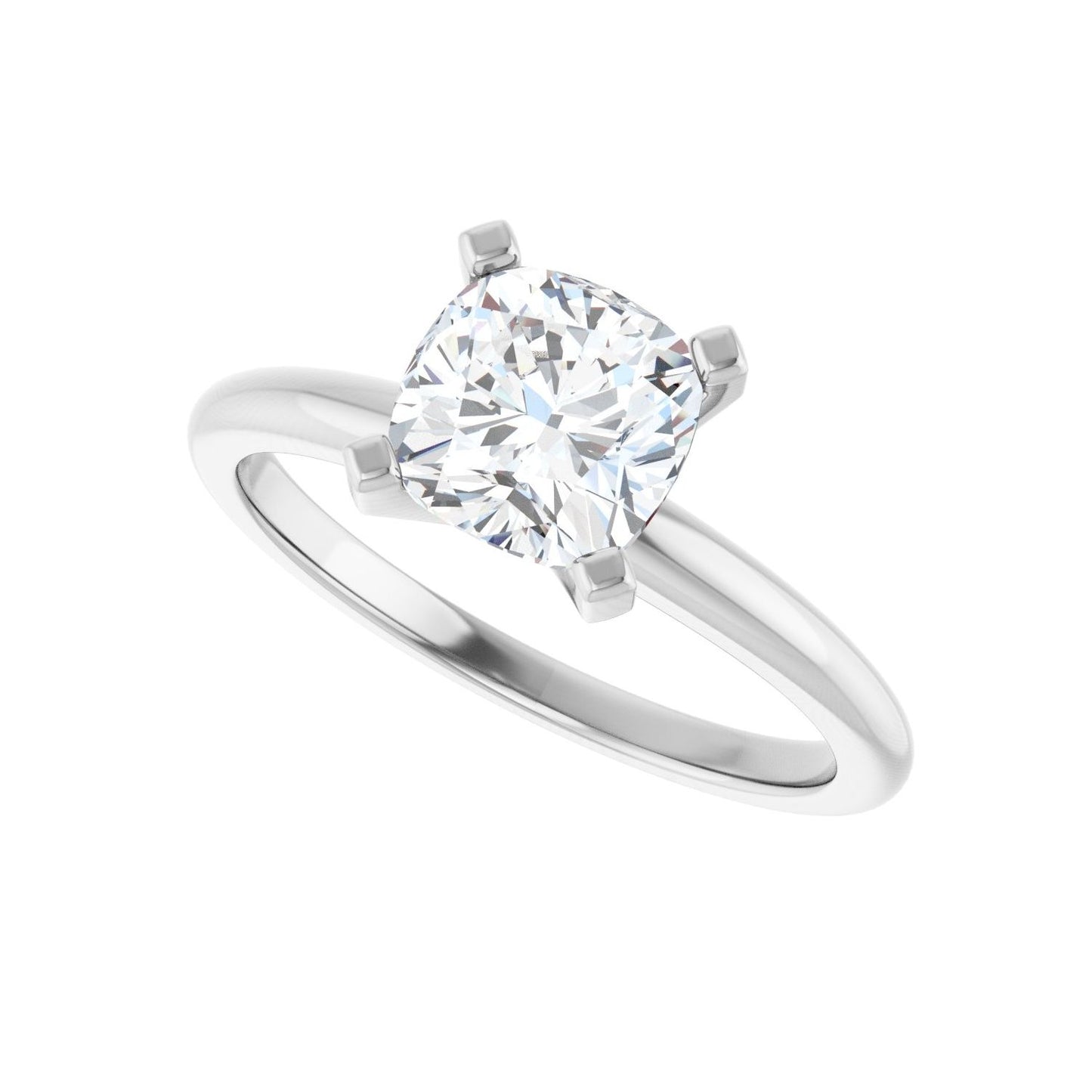 Cushion Engagement Ring | Metal Type=14K White Gold | Center Stone Size=1.5 CT | Image 5