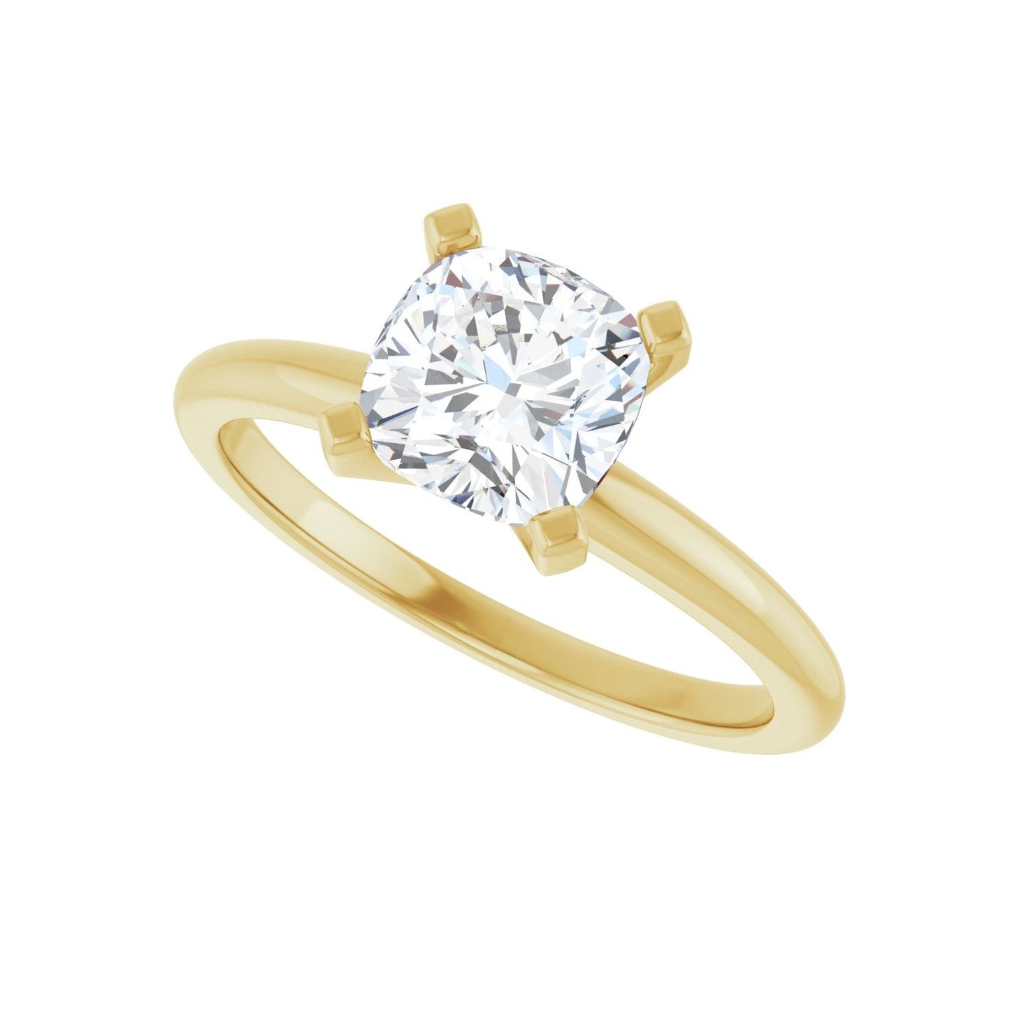 Cushion Engagement Ring | Metal Type=14K Yellow Gold | Center Stone Size=1.5 CT | Image 5