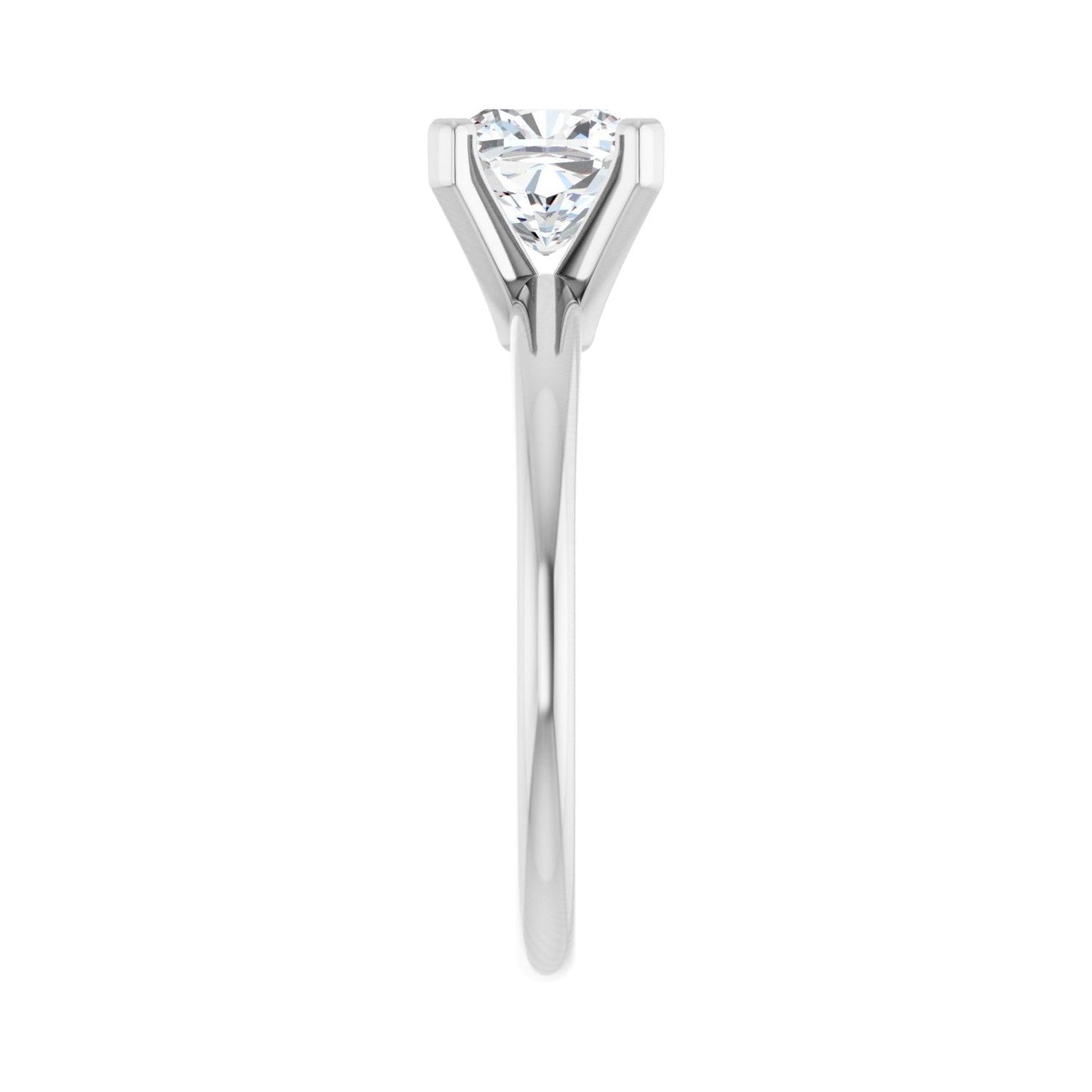 Cushion Engagement Ring | Metal Type=14K White Gold | Center Stone Size=1.5 CT | Image 4