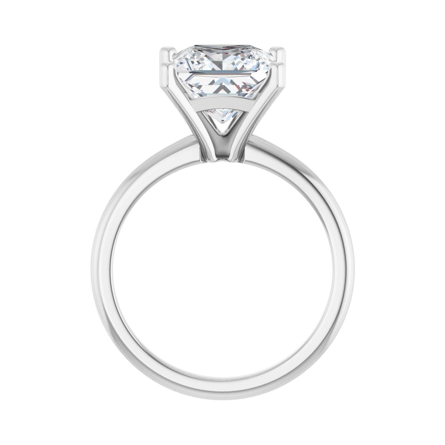 Square Engagement Ring | Metal Type=14K White Gold | Center Stone Size=3 CT | Image 2