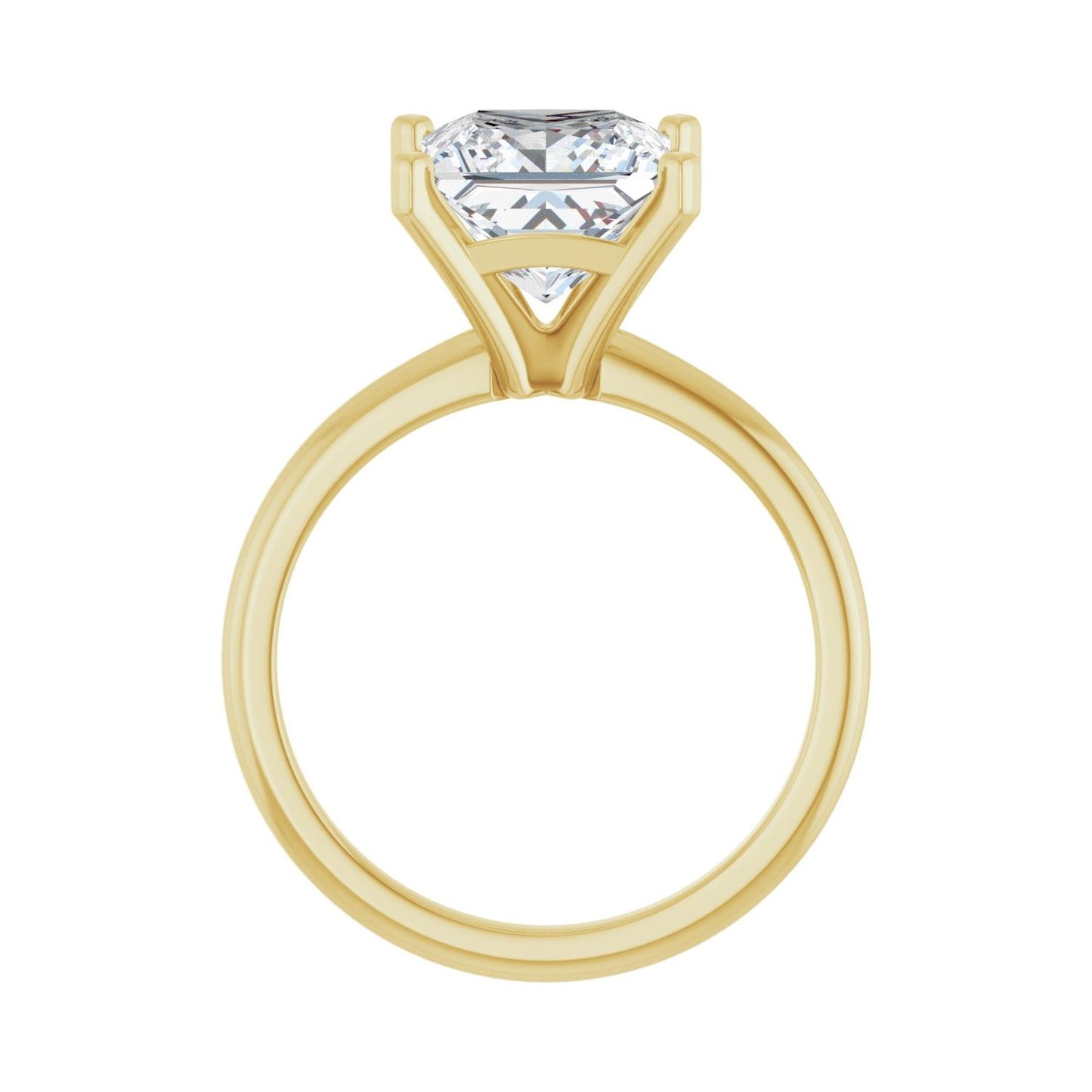 Square Engagement Ring | Metal Type=14K Yellow Gold | Center Stone Size=3 CT | Image 2